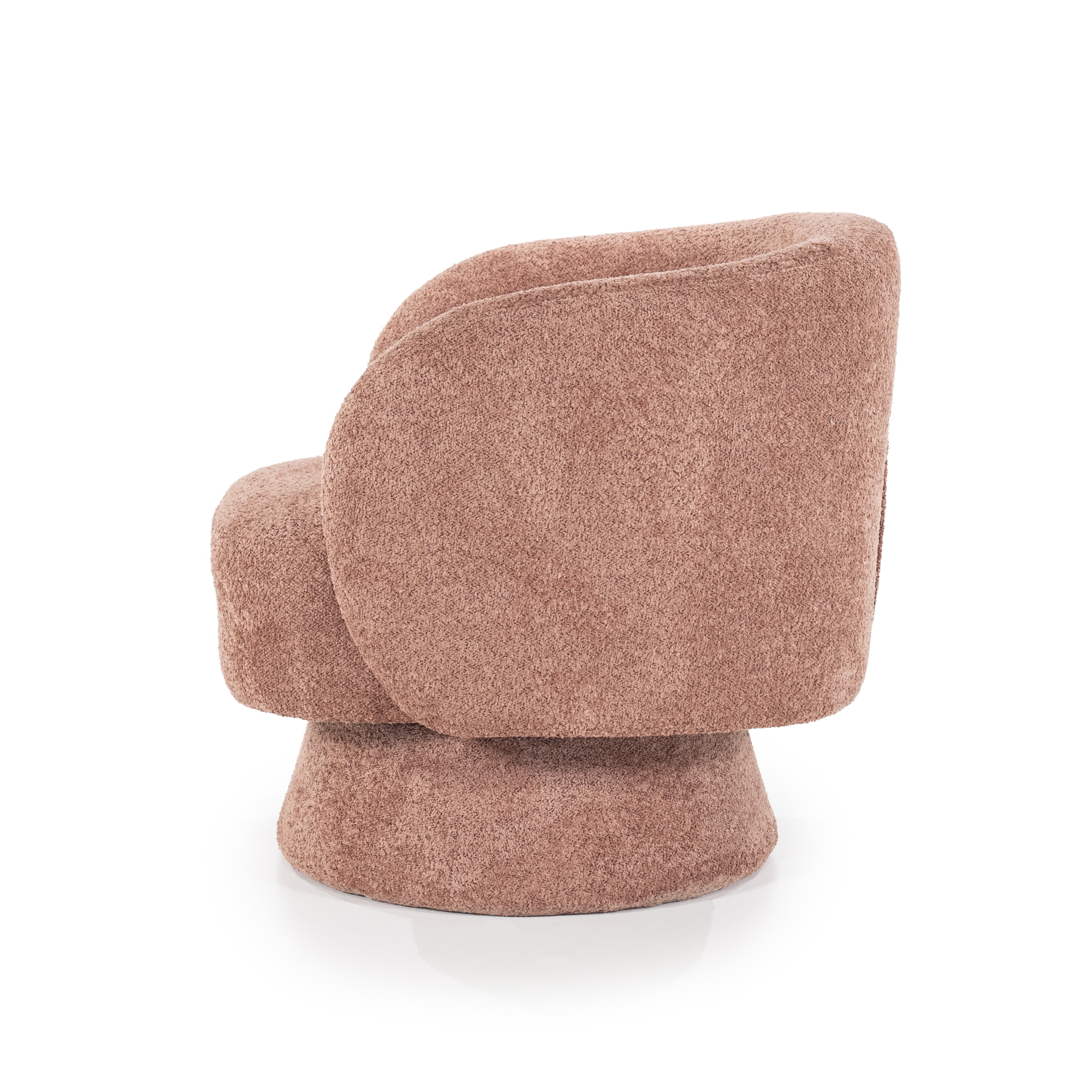 By-Boo Draaifauteuil 'Balou' Bouclé, kleur Terracotta