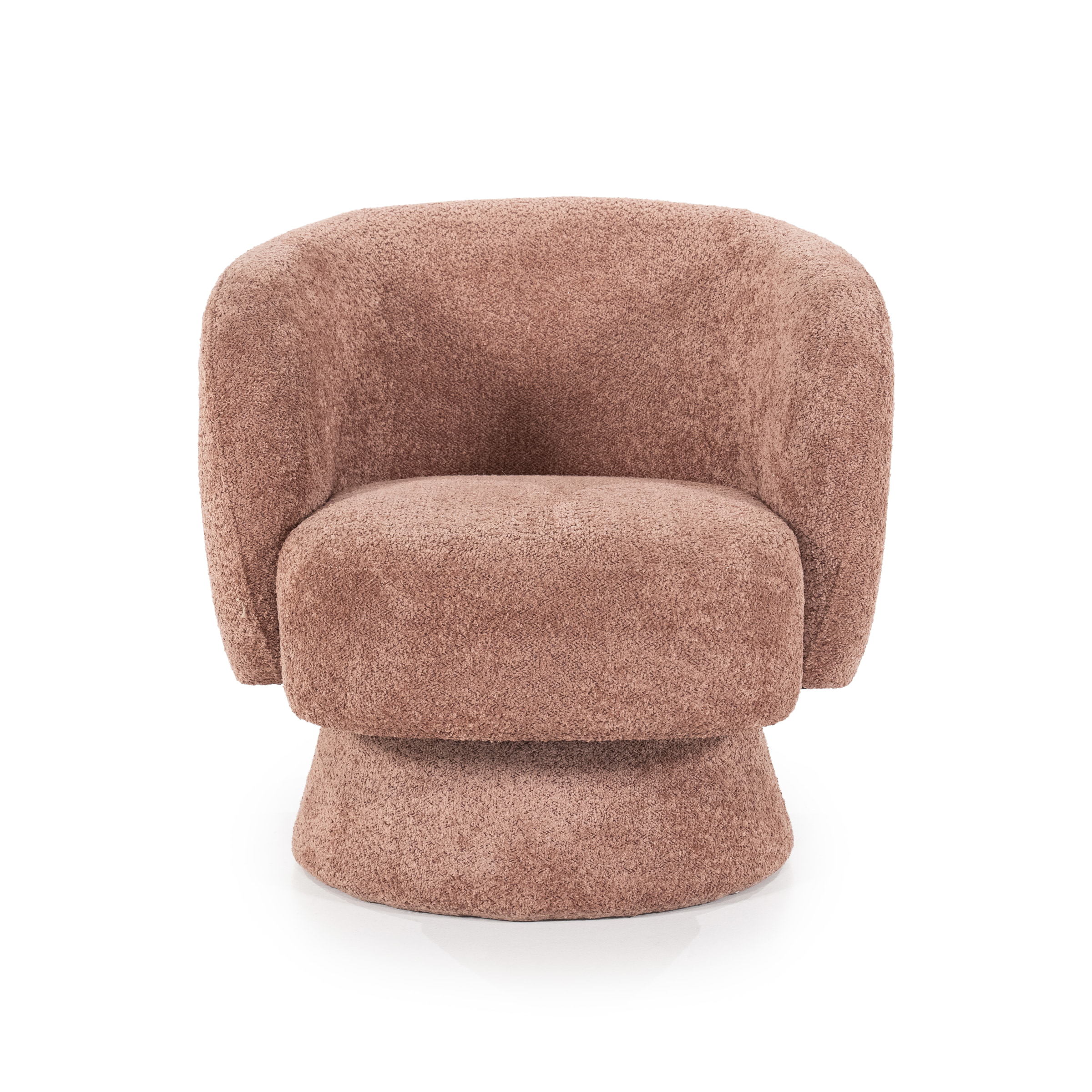 By-Boo Draaifauteuil 'Balou' Bouclé, kleur Terracotta