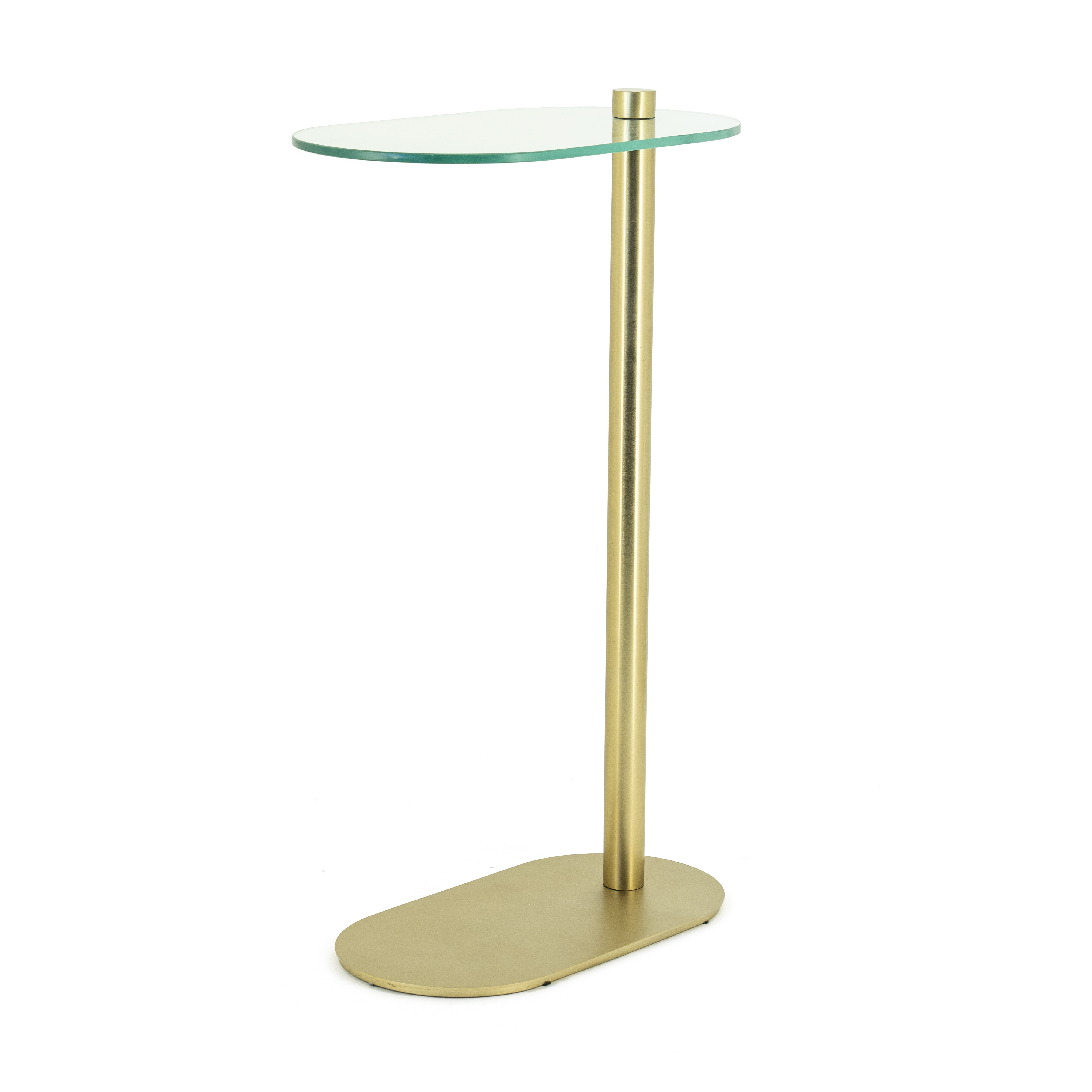 By-Boo Laptoptafel Plato 70cm hoog - Goud - Ovaal