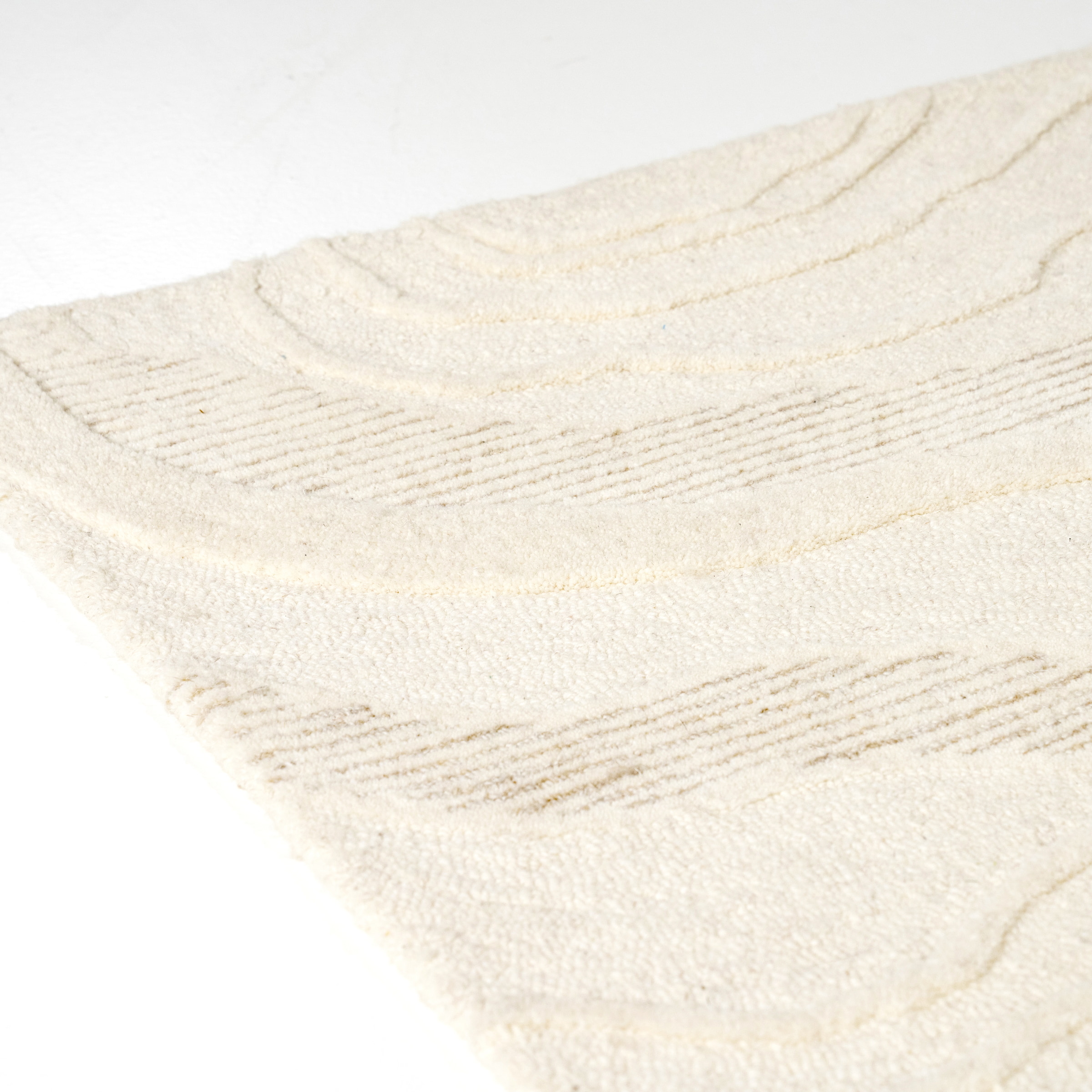 By-Boo Vloerkleed 'Soil' Wol, 160 x 230cm, kleur Off White