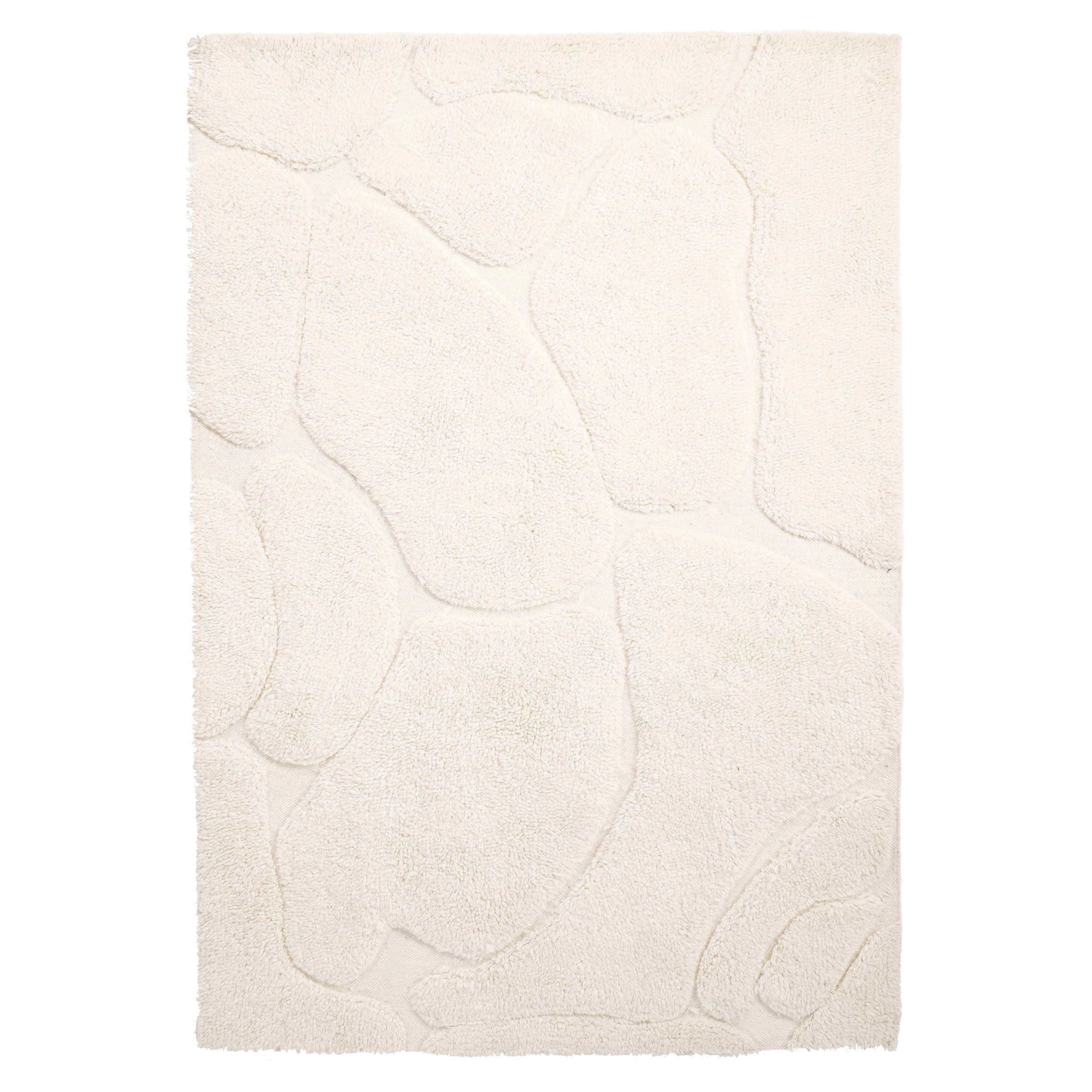 By-Boo Vloerkleed 'Kala' Wol, 200 x 300cm, kleur Off White