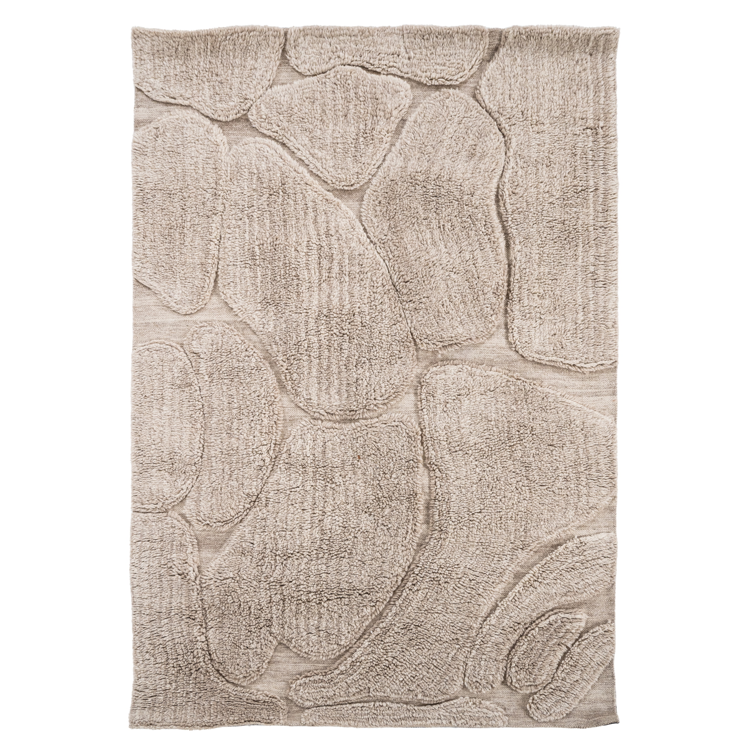 By-Boo Vloerkleed 'Kala' Wol, 200 x 300cm, kleur Taupe