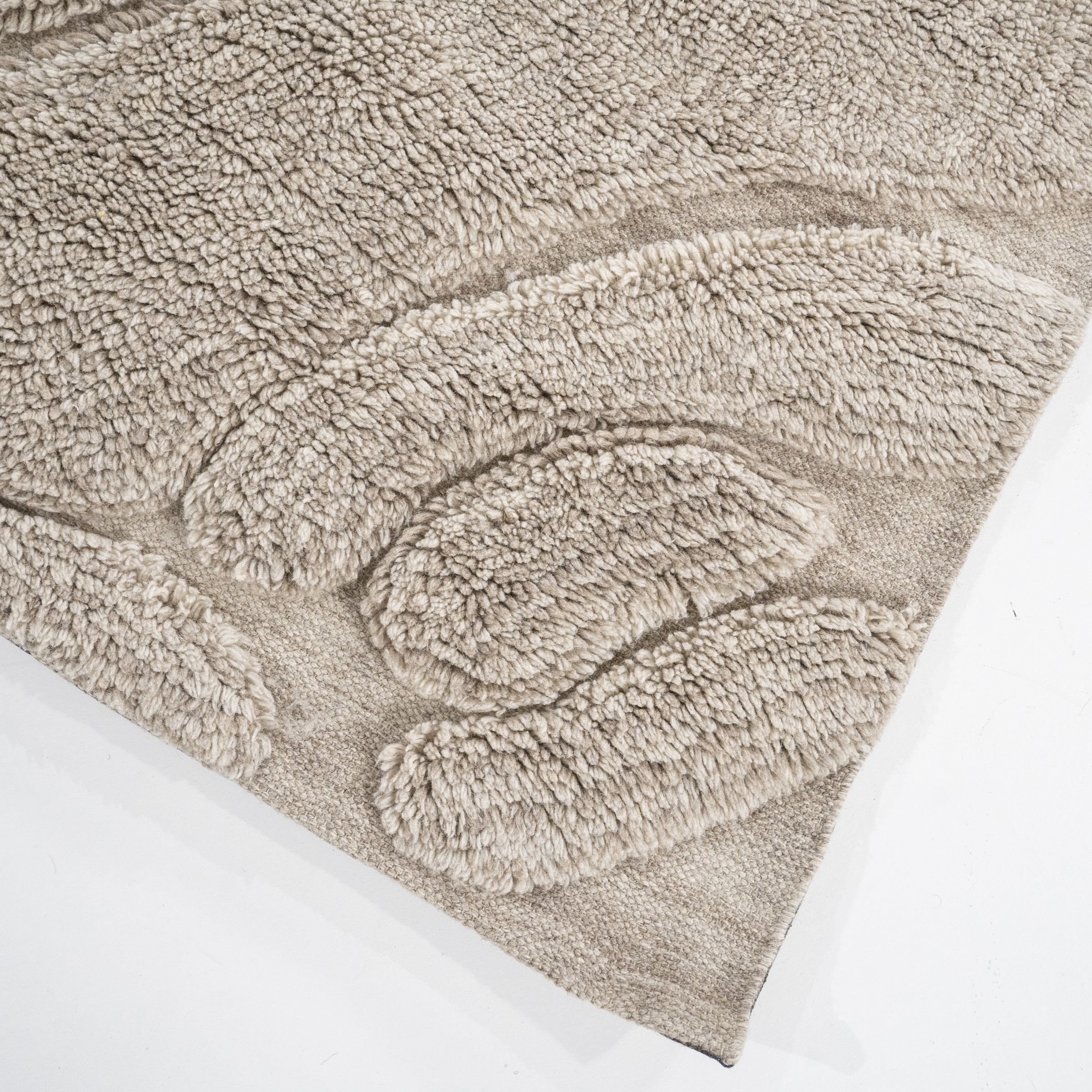 By-Boo Vloerkleed 'Kala' Wol, 200 x 300cm, kleur Taupe