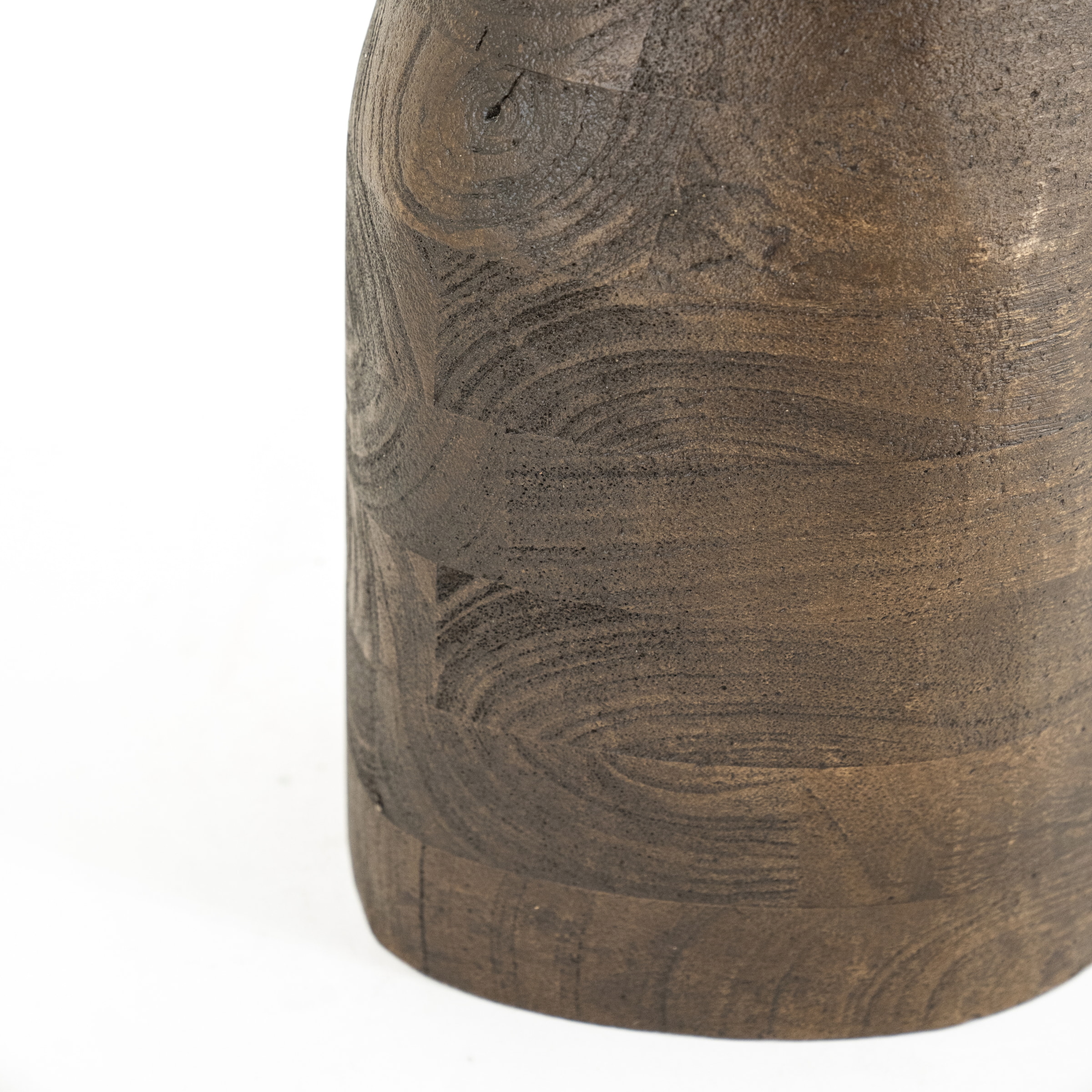 By-Boo Bijzettafel 'Cobble' Mangohout, 37 x 30cm, kleur Bruin