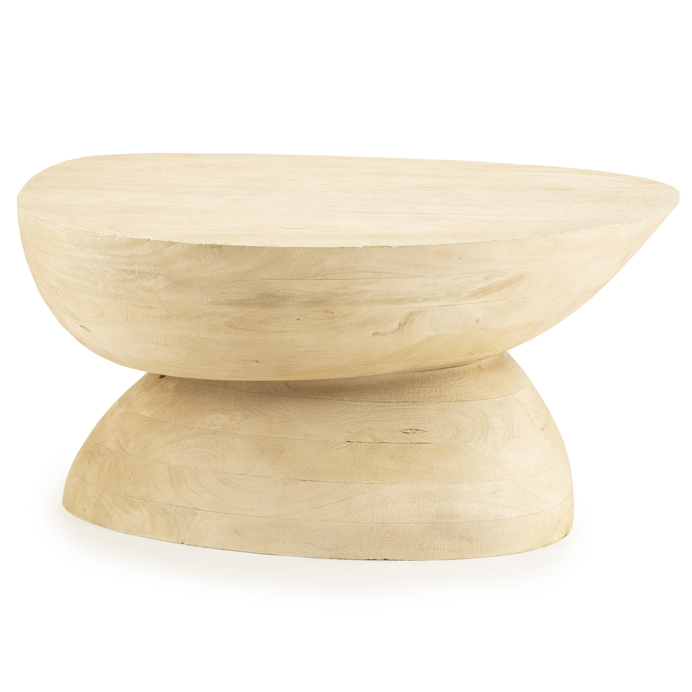 By-Boo Salontafel 'Cobble' Mangohout, 75 x 59cm, kleur Naturel