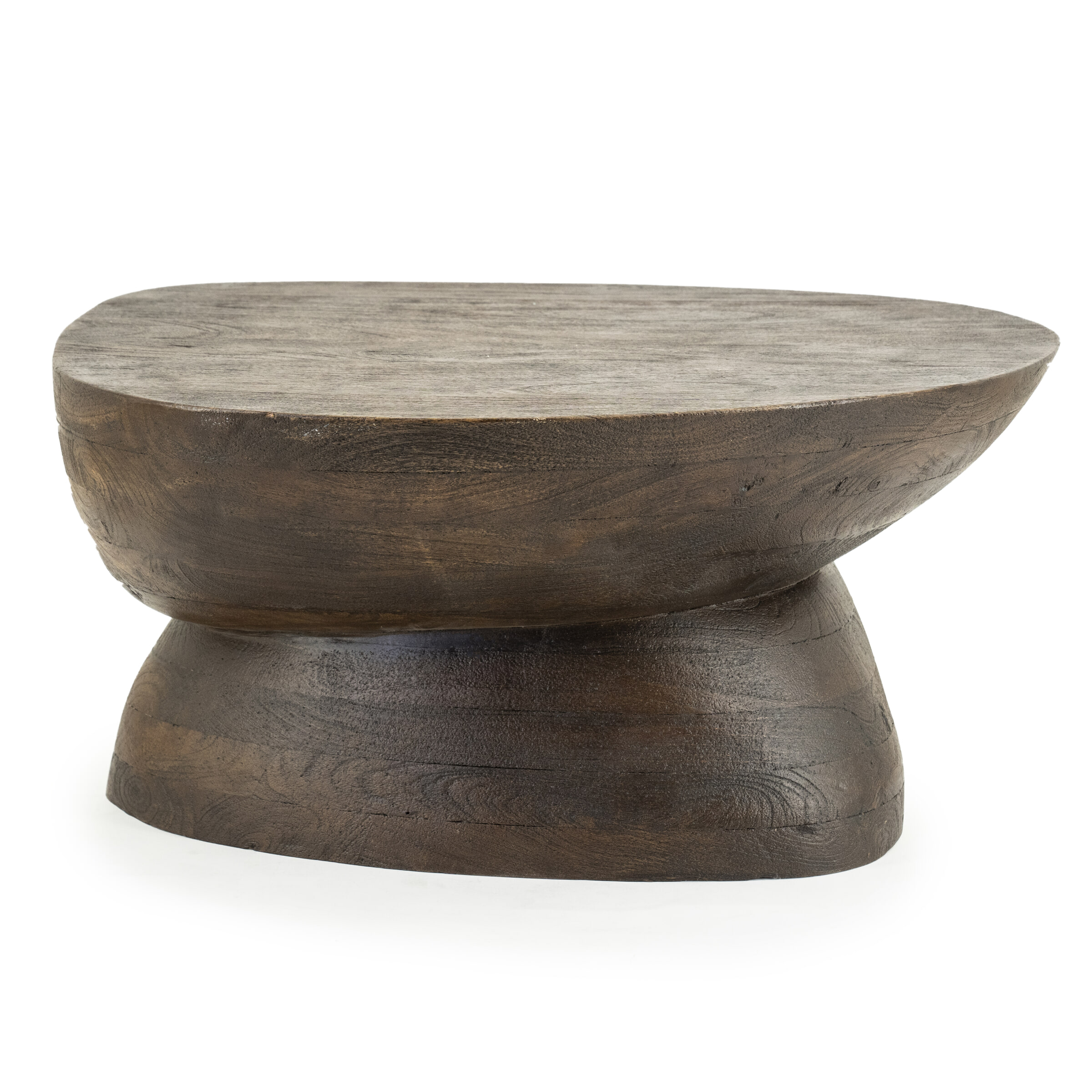 By-Boo Salontafel 'Cobble' Mangohout, 75 x 59cm, kleur Bruin