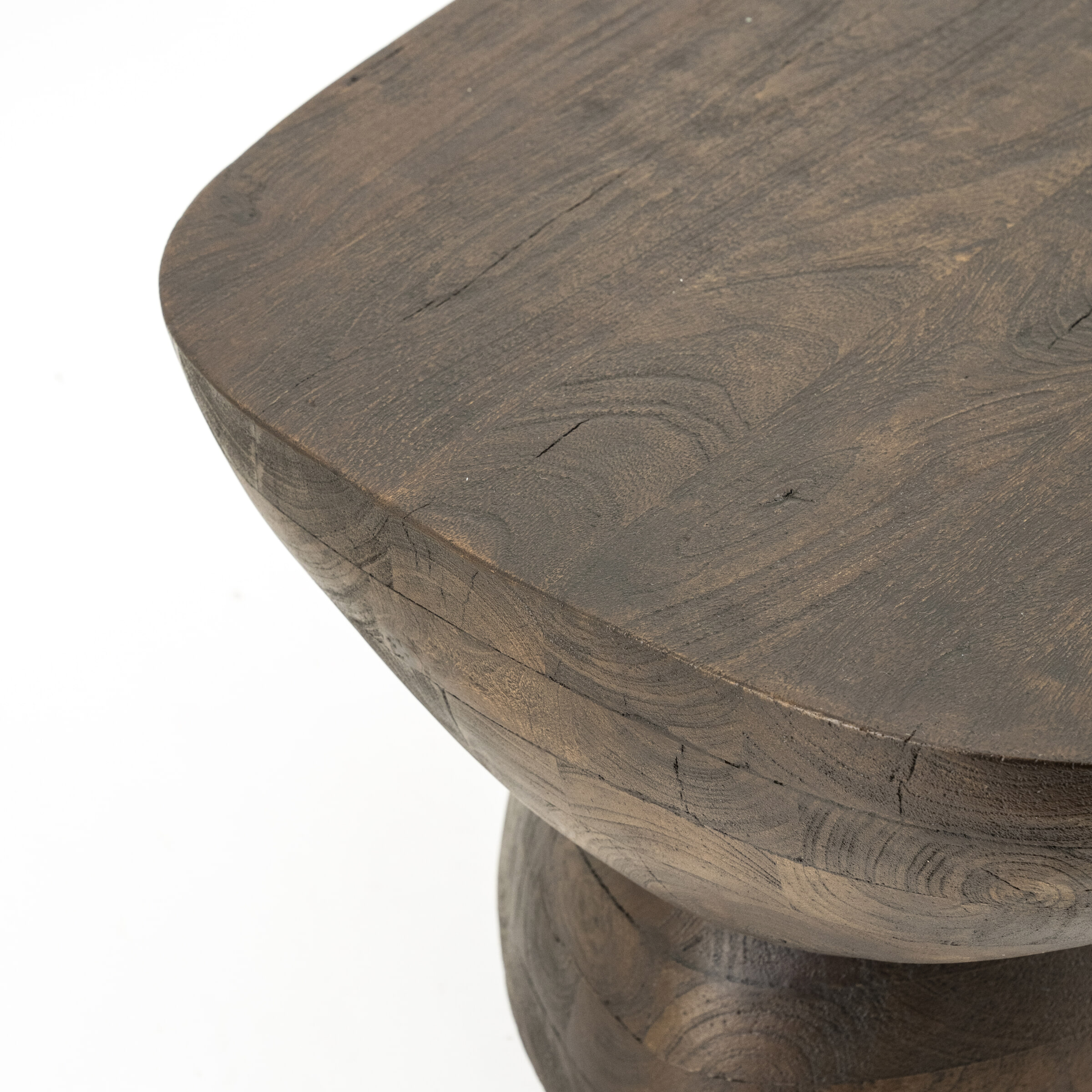 By-Boo Salontafel 'Cobble' Mangohout, 75 x 59cm, kleur Bruin