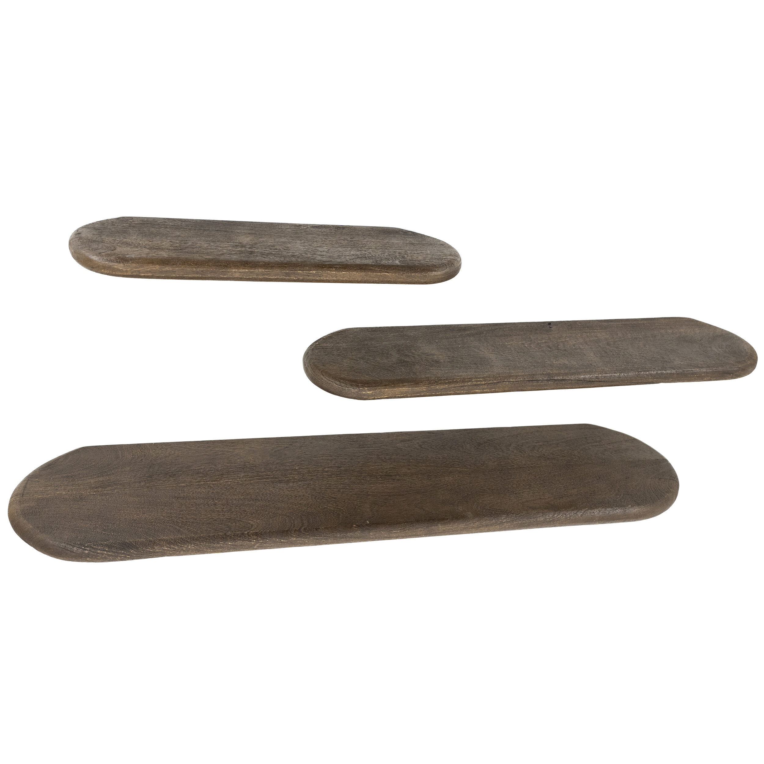 By-Boo Wandplank 'Tre' 100cm, kleur Bruin