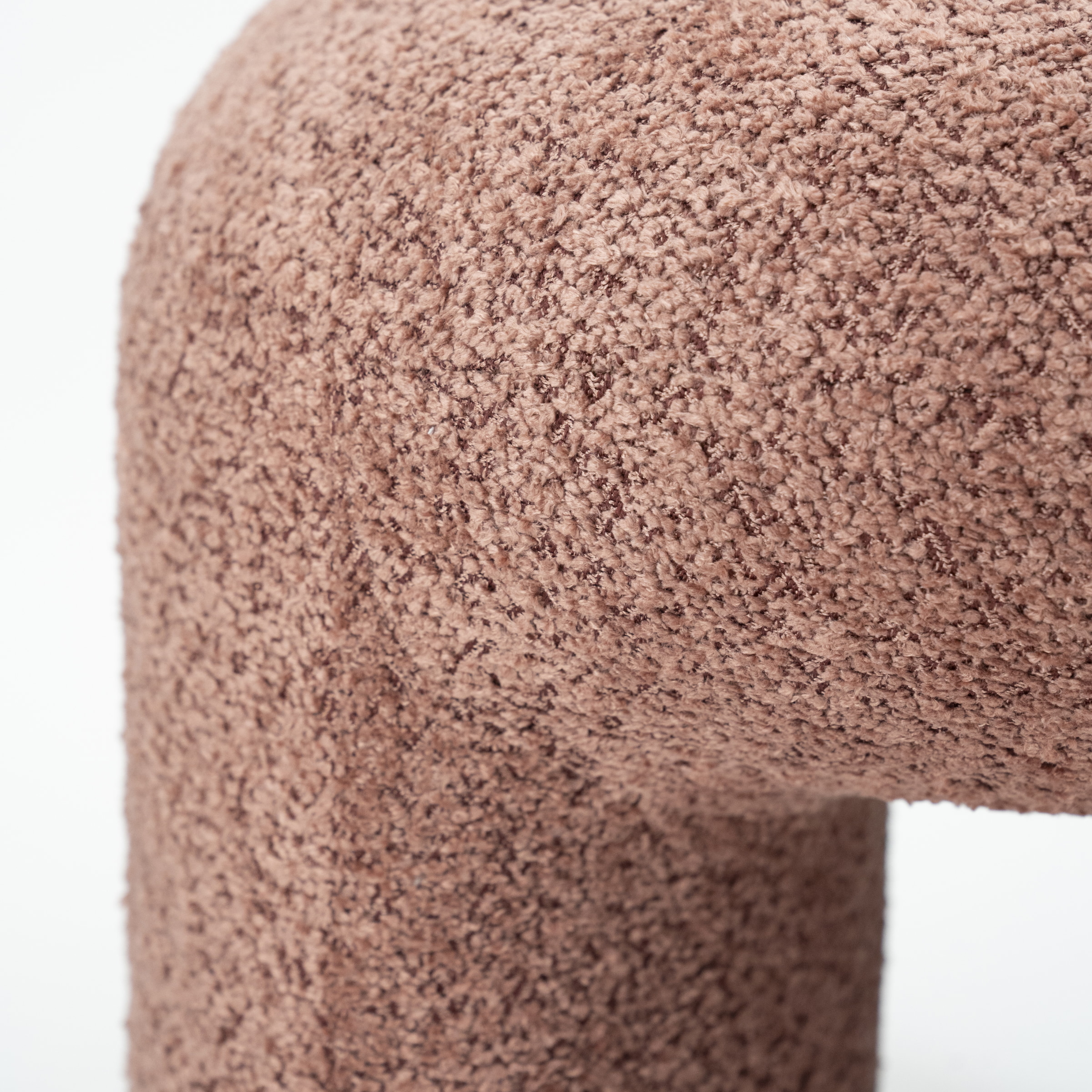 By-Boo Hocker 'Sahi' Bouclé, kleur Terracotta