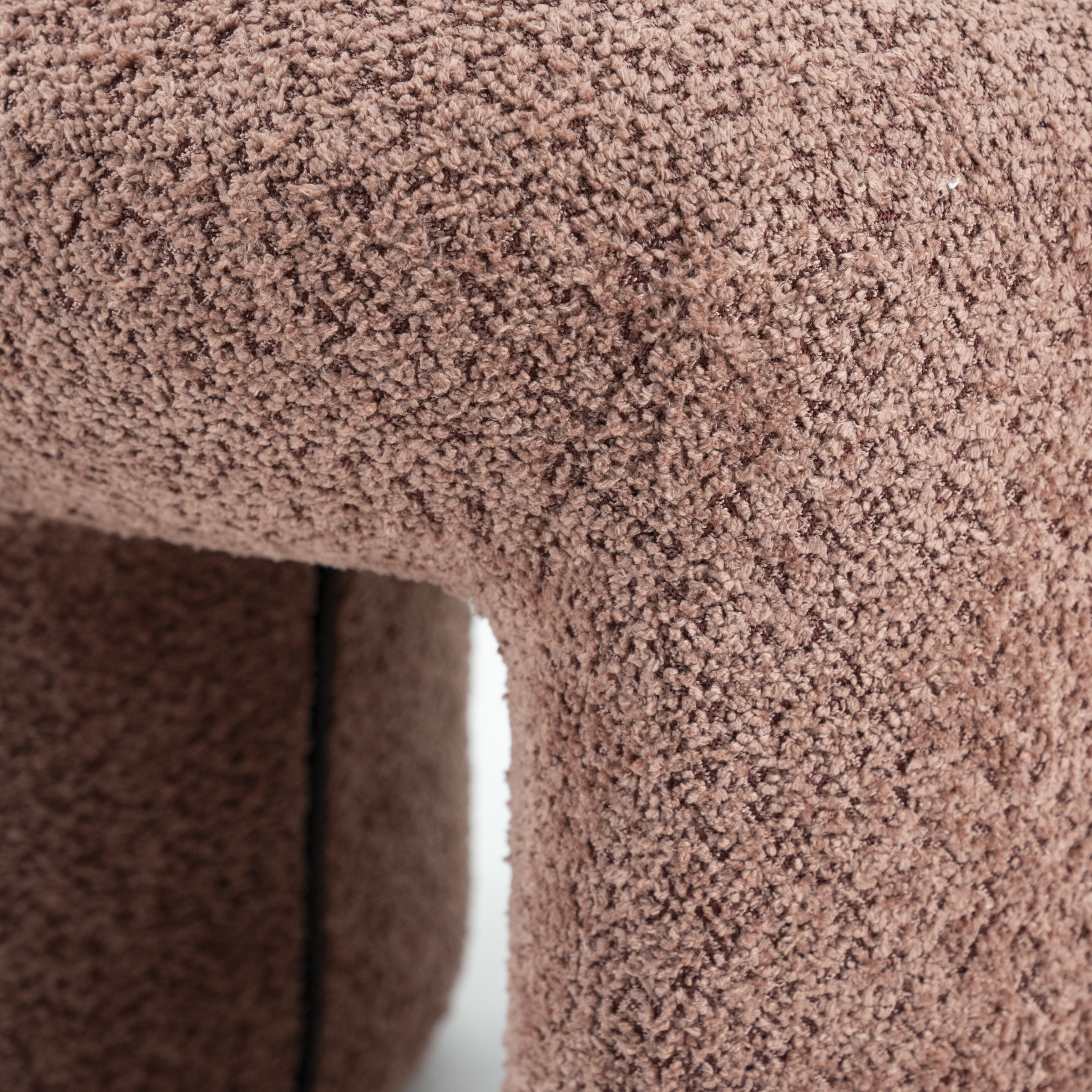 By-Boo Hocker 'Sahi' Bouclé, kleur Terracotta