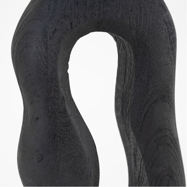 By-Boo Tafellamp 'Shiboo' Hout, 63cm hoog, kleur Zwart