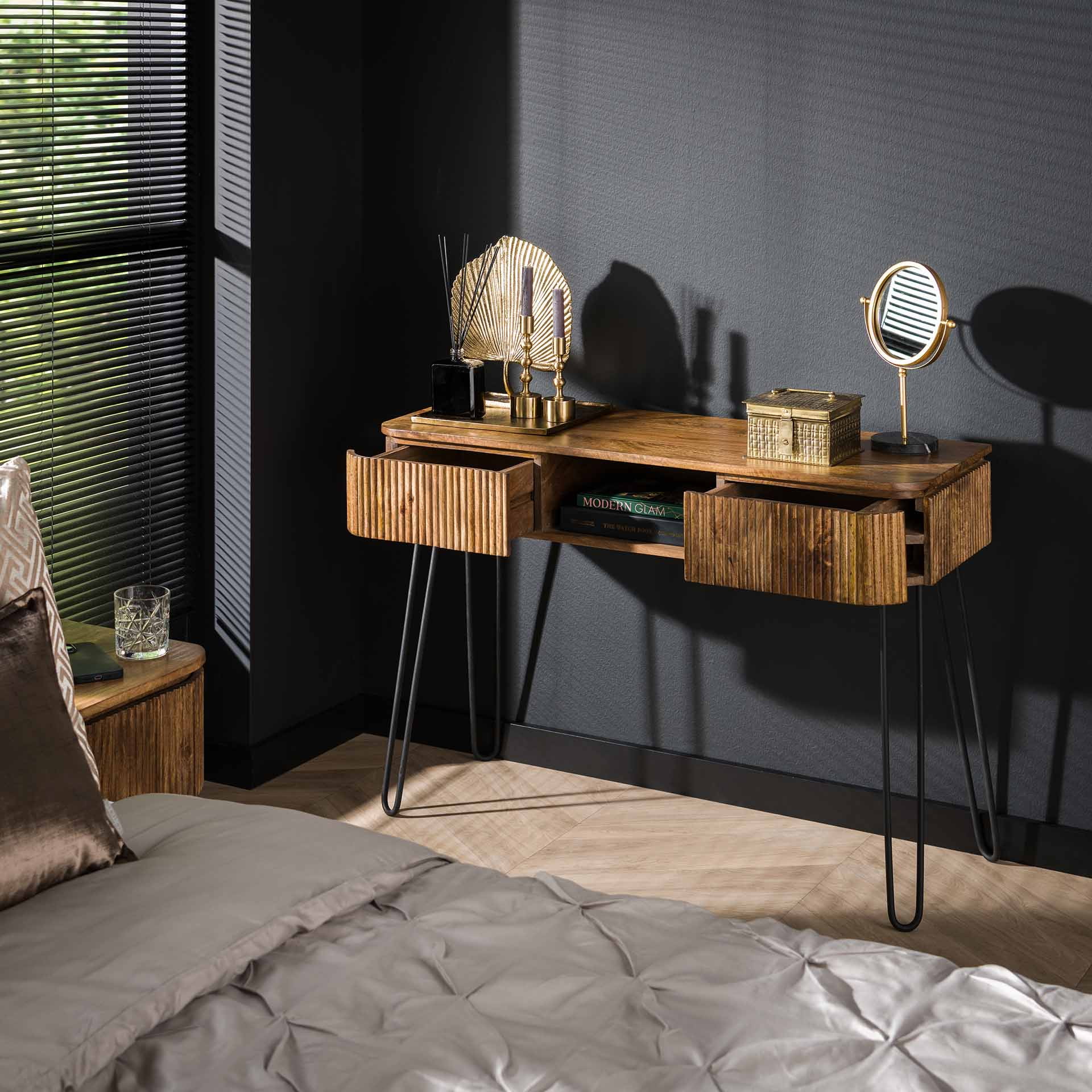 LifestyleFurn Sidetable/Kaptafel 'Sharmila' Mangohout, 110cm