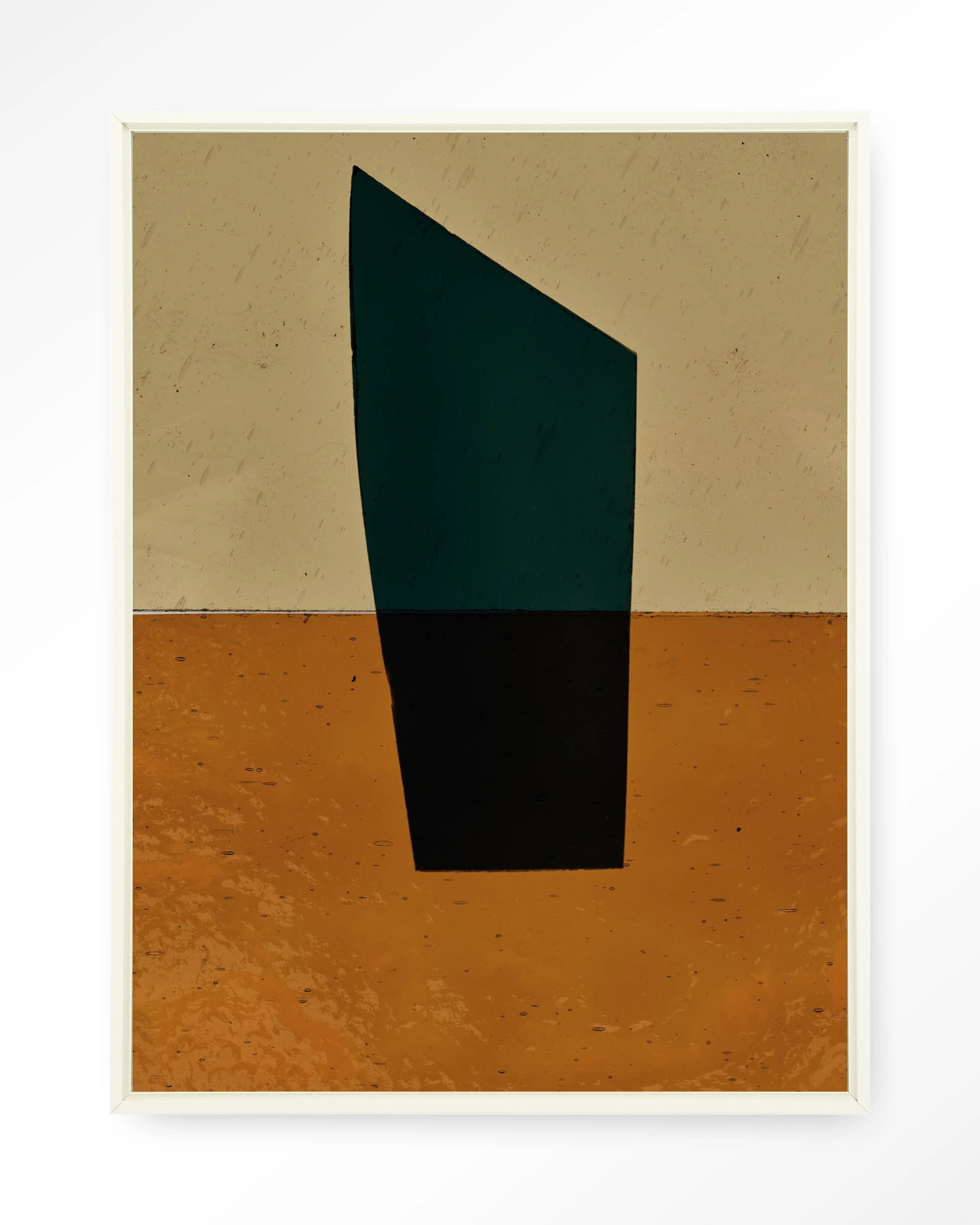Urban Cotton Wandkleed 'Geen Groen' 145 x 190cm in Floating Frame - off white