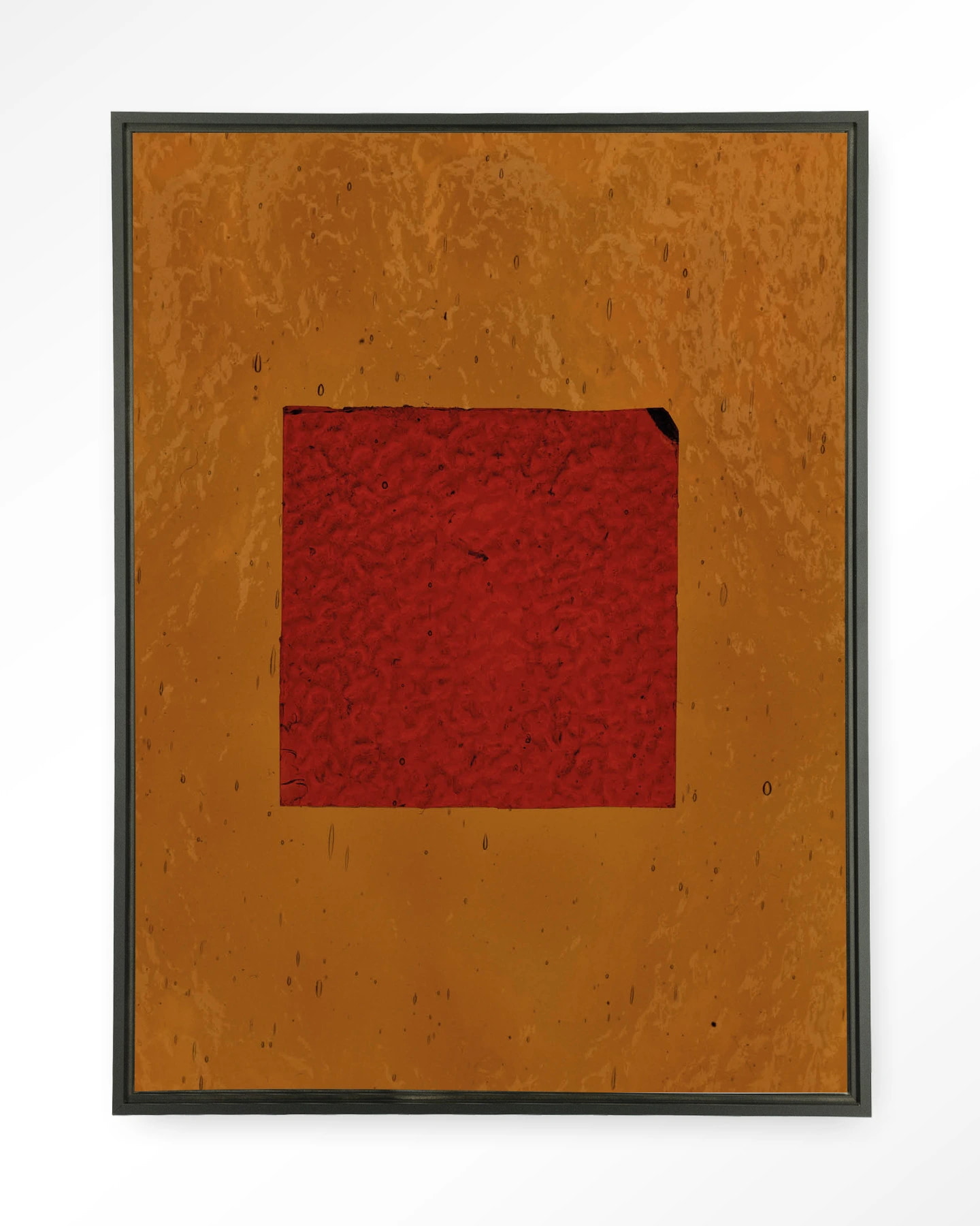 Urban Cotton Wandkleed 'Geen Rood' 80 x 110cm in Floating Frame - black
