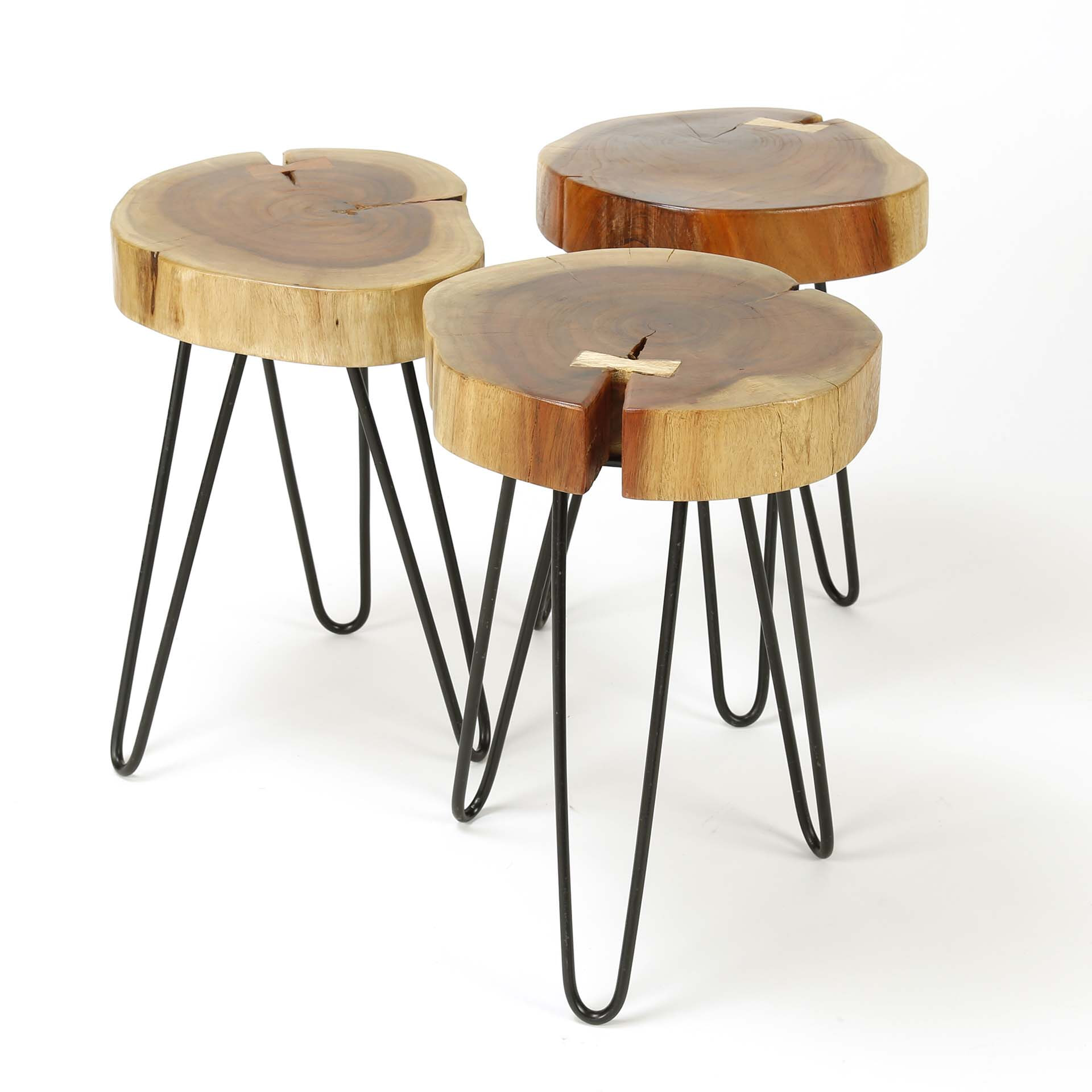 Bijzettafel 'Christian' boomstam, 32cm