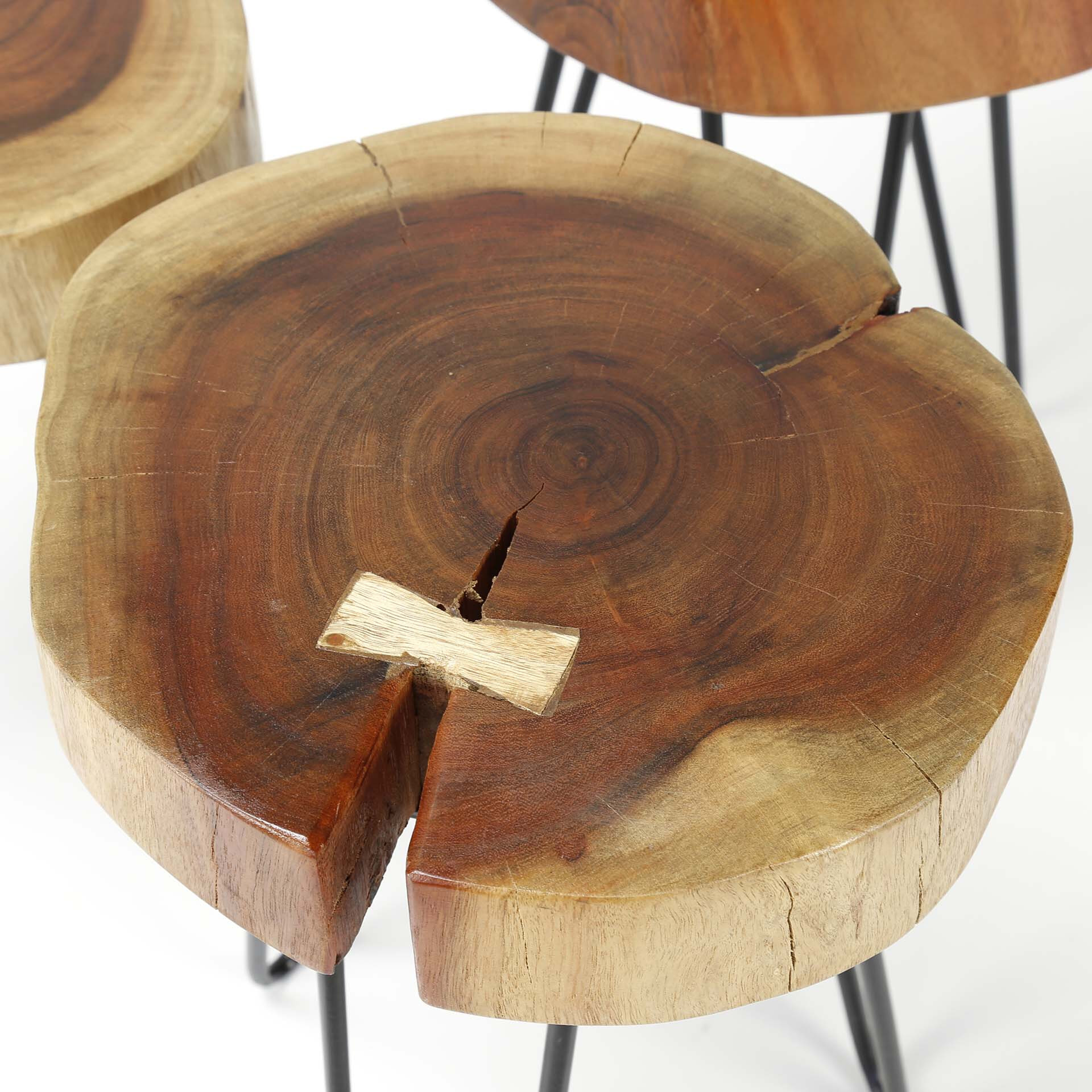 Bijzettafel 'Christian' boomstam, 32cm