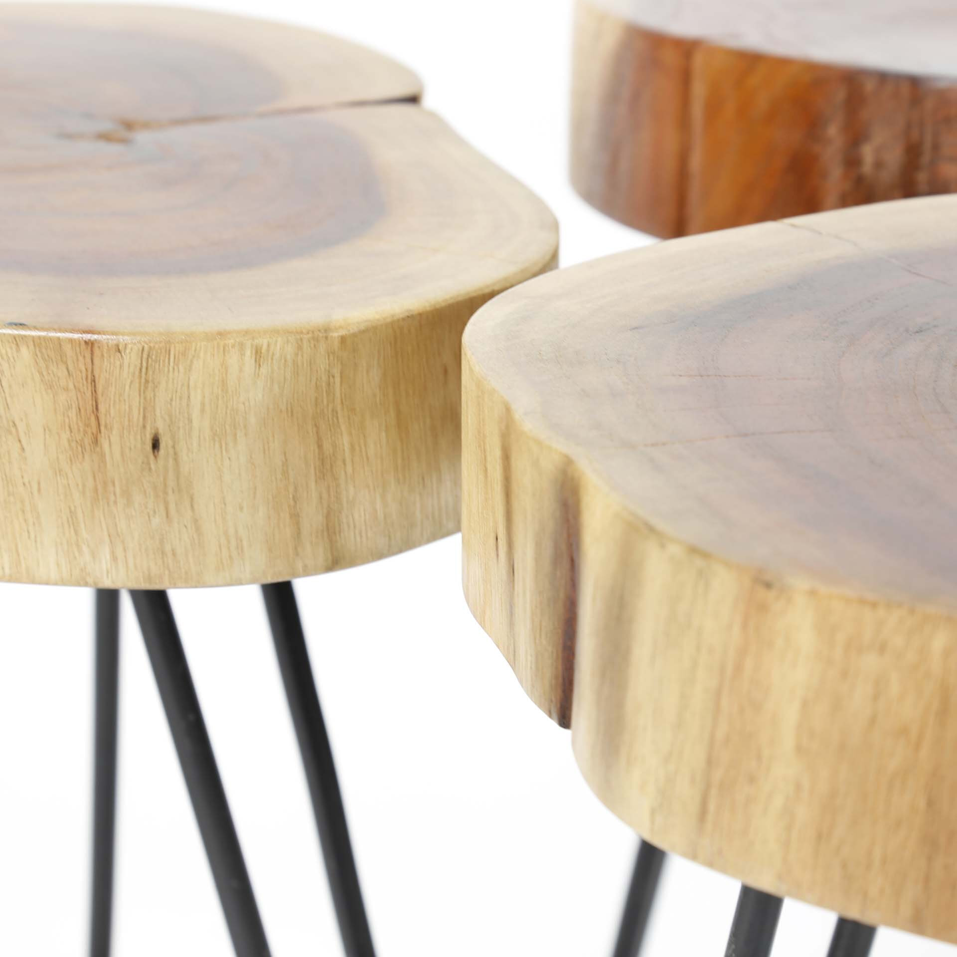 Bijzettafel 'Christian' boomstam, 32cm