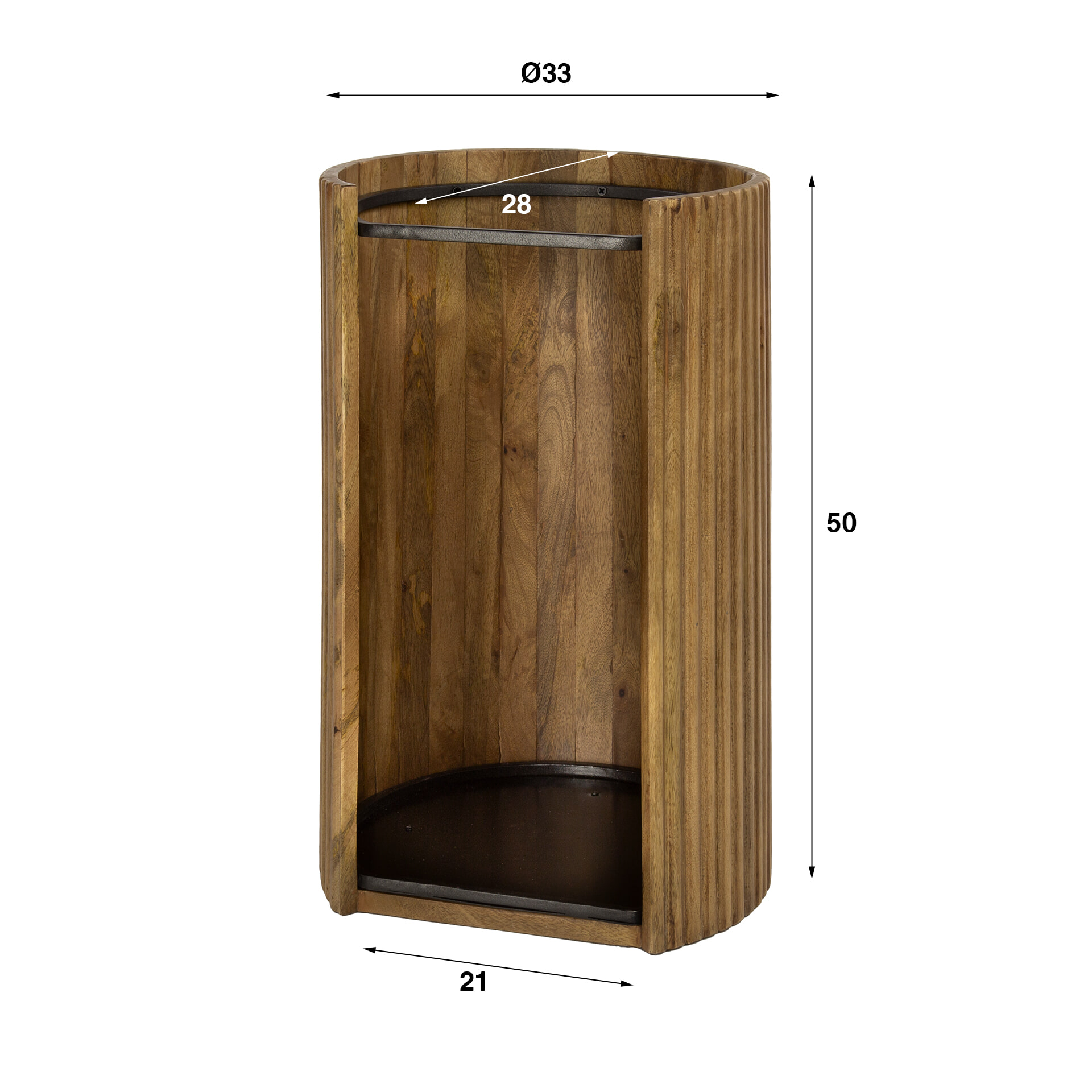 LifestyleFurn Paraplubak 'Sharmila' Mangohout