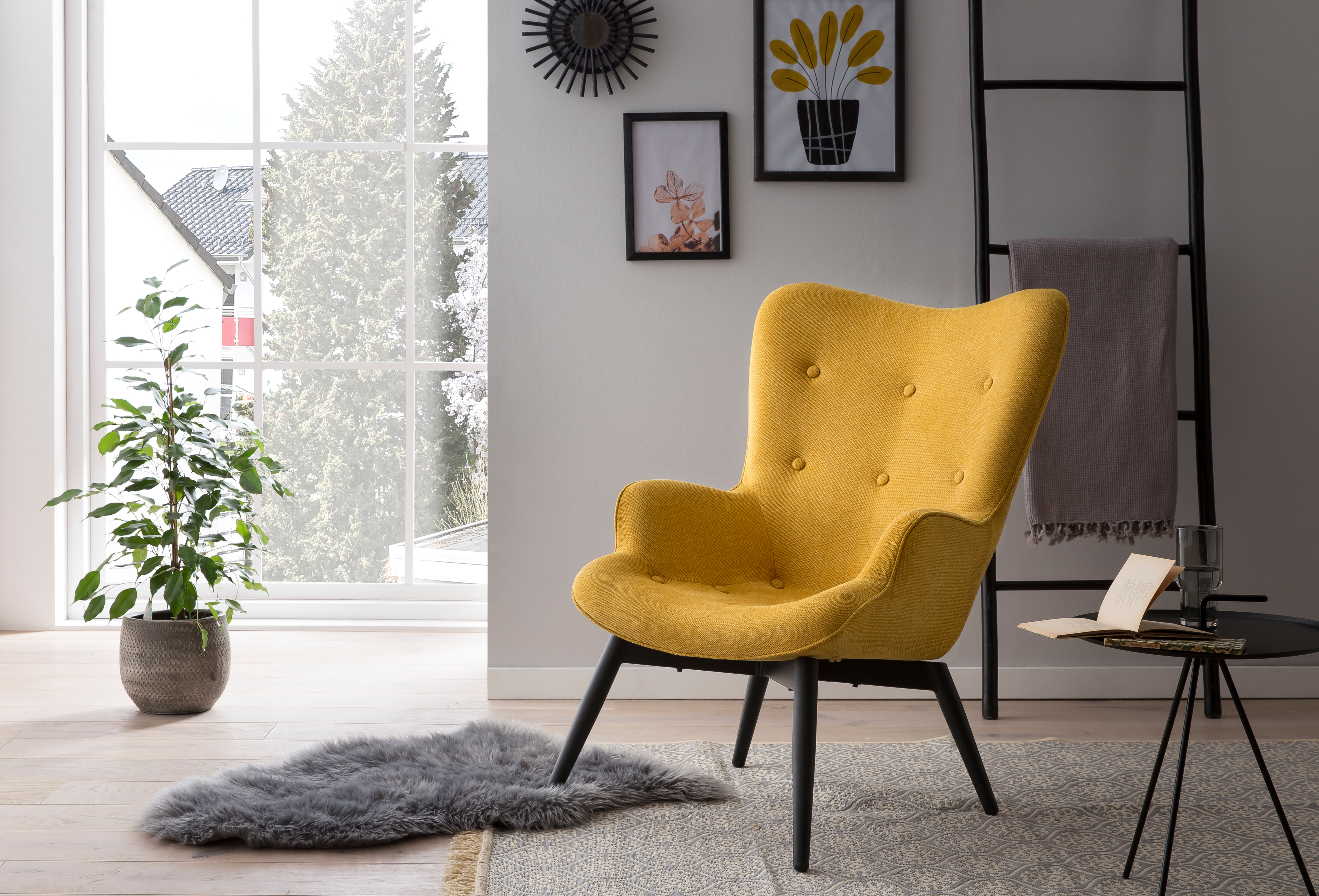 Artistiq Fauteuil 'Anderson', kleur Geel