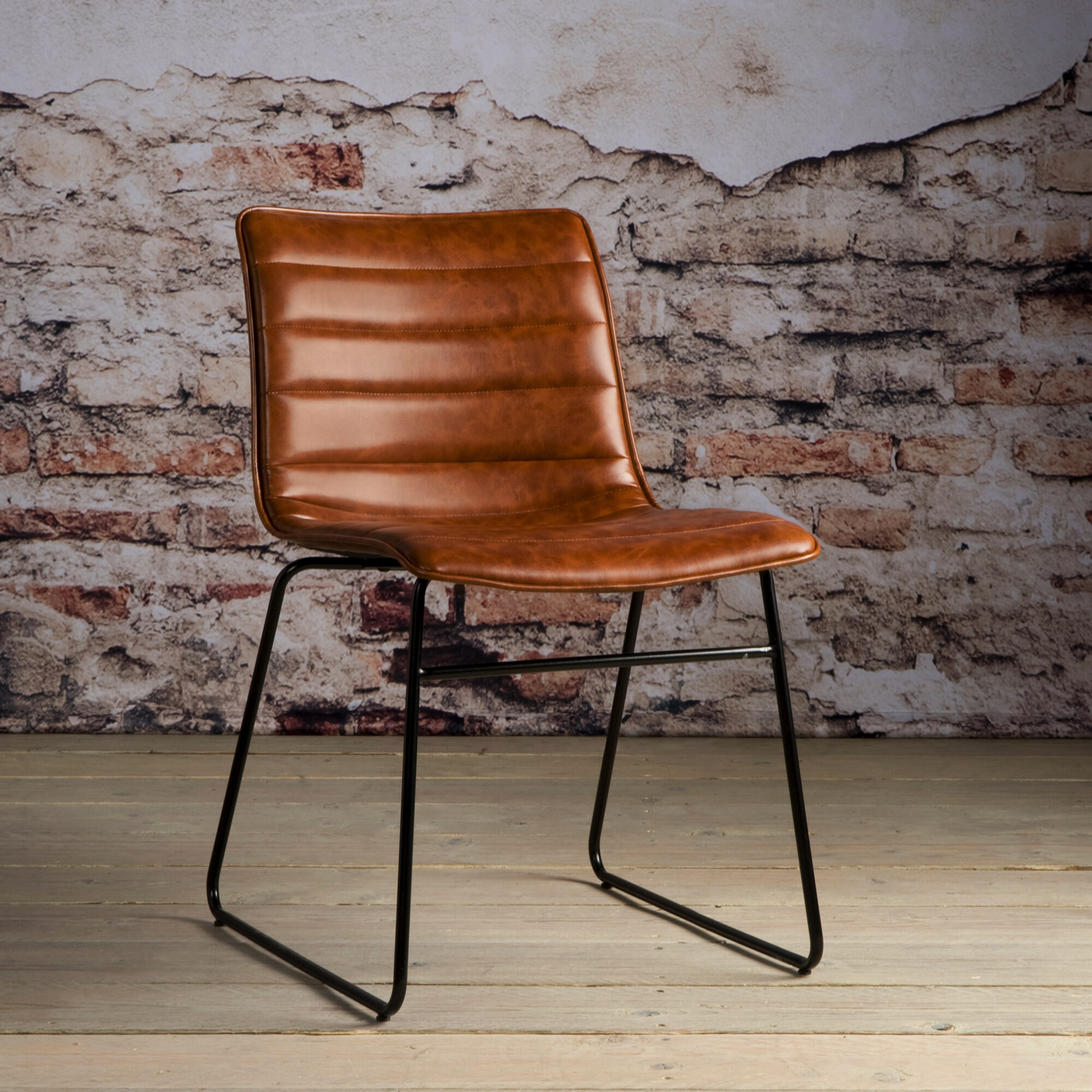 Tower Living Eetkamerstoel 'San Sebastian' kleur cognac