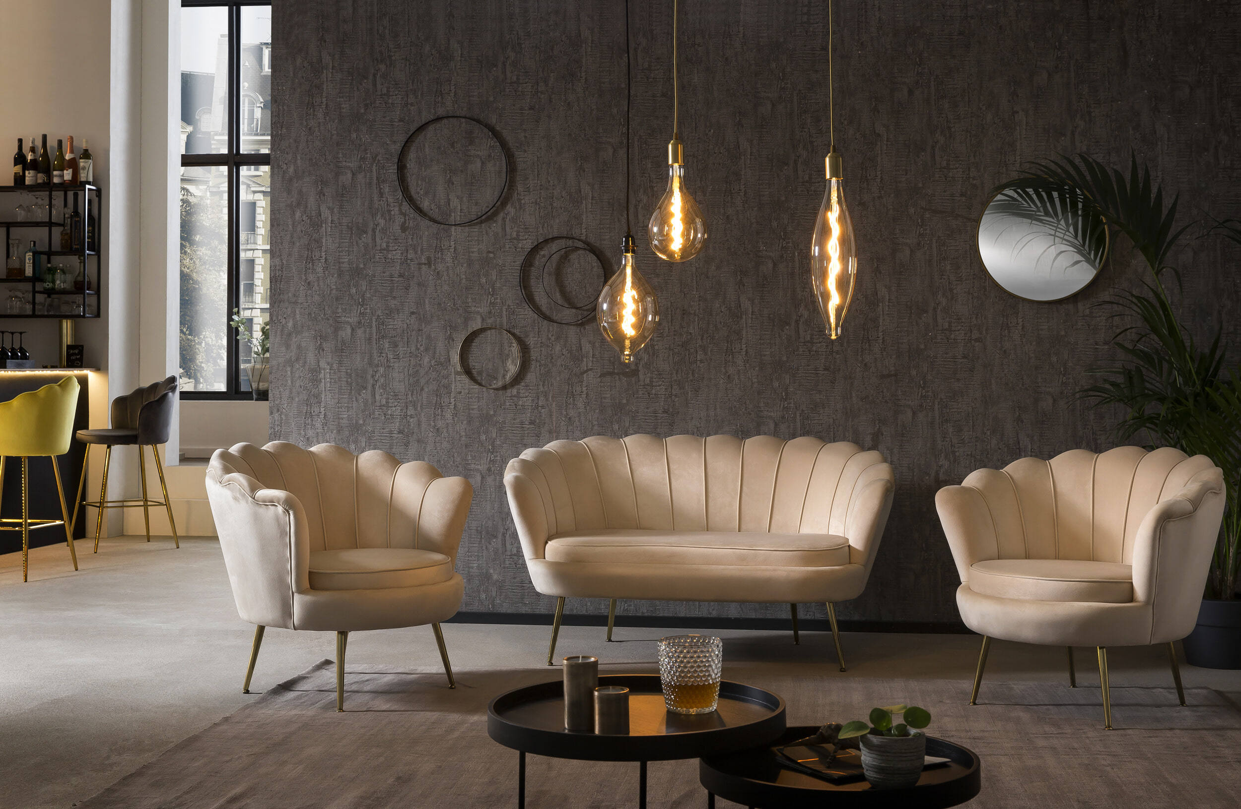 Artistiq Fauteuil 'Lizzy', Velvet, kleur Beige