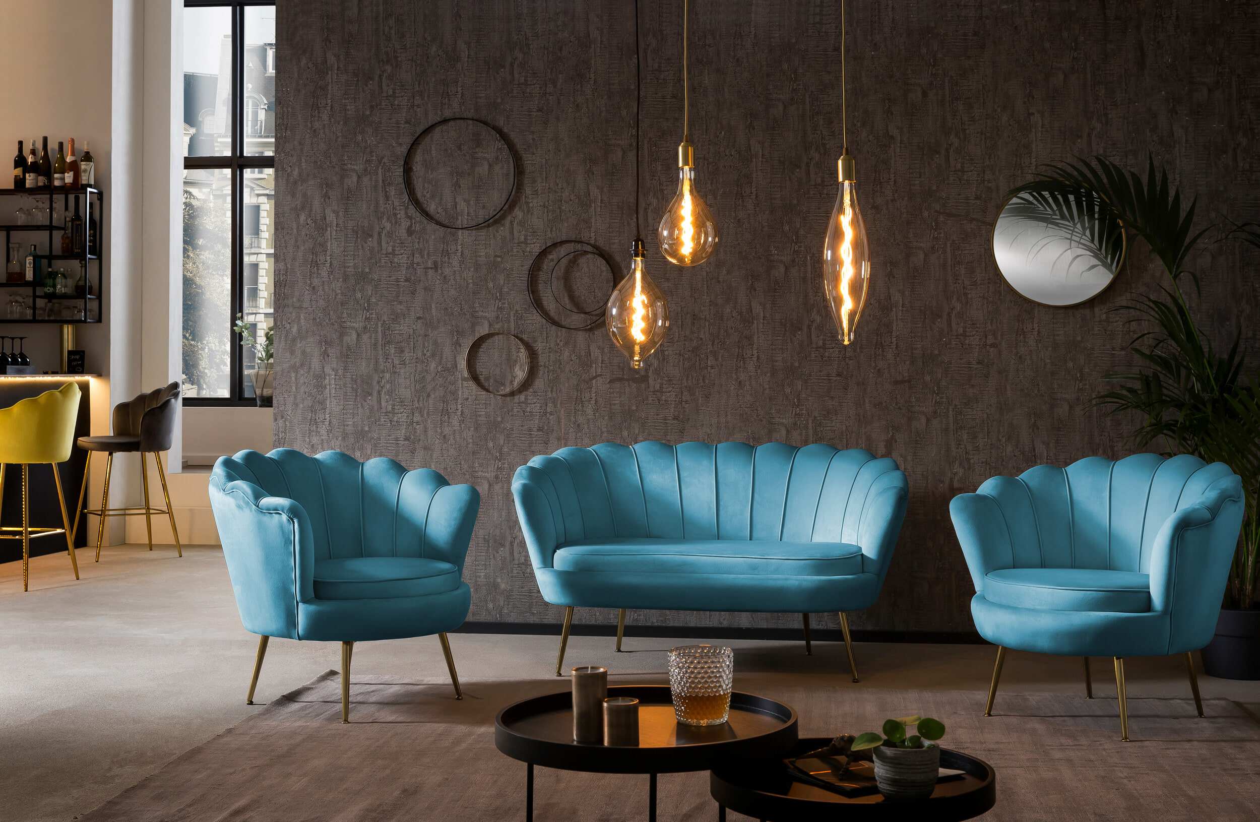 Artistiq Fauteuil 'Lizzy', Velvet, kleur Blauw
