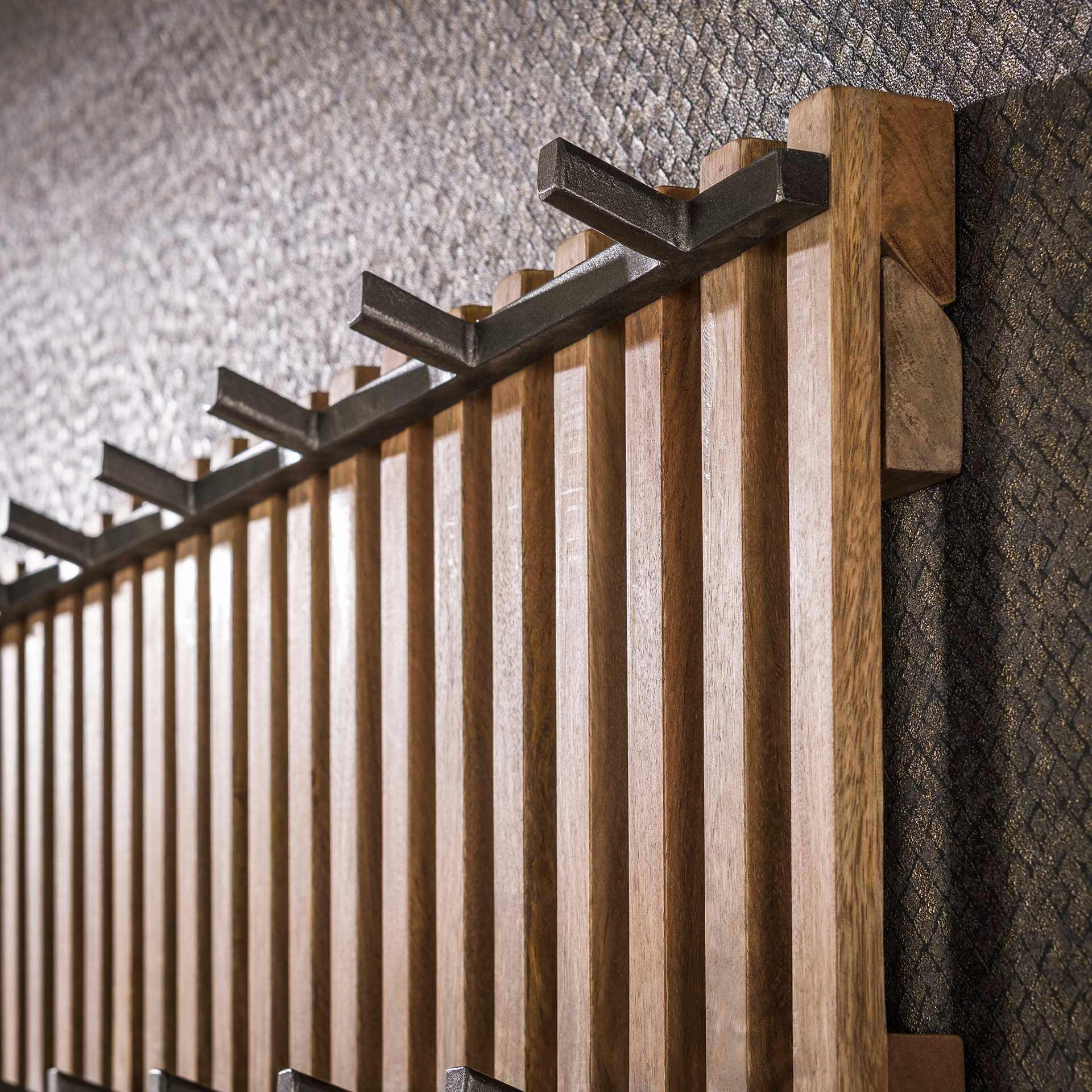 LifestyleFurn Kapstok 'Emilee' Mangohout, Met 13 haken