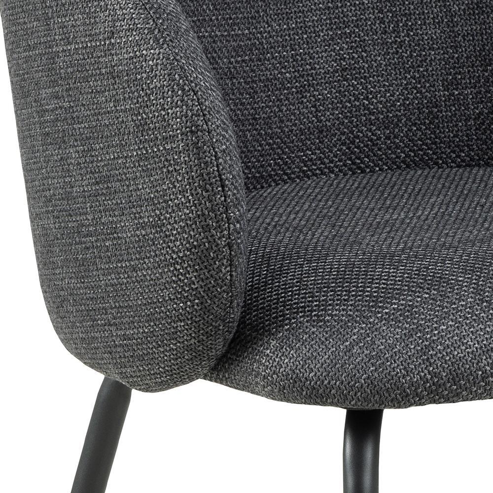 Bendt Eetkamerstoel 'Cristi' Structuurstof, kleur Donkergrijs