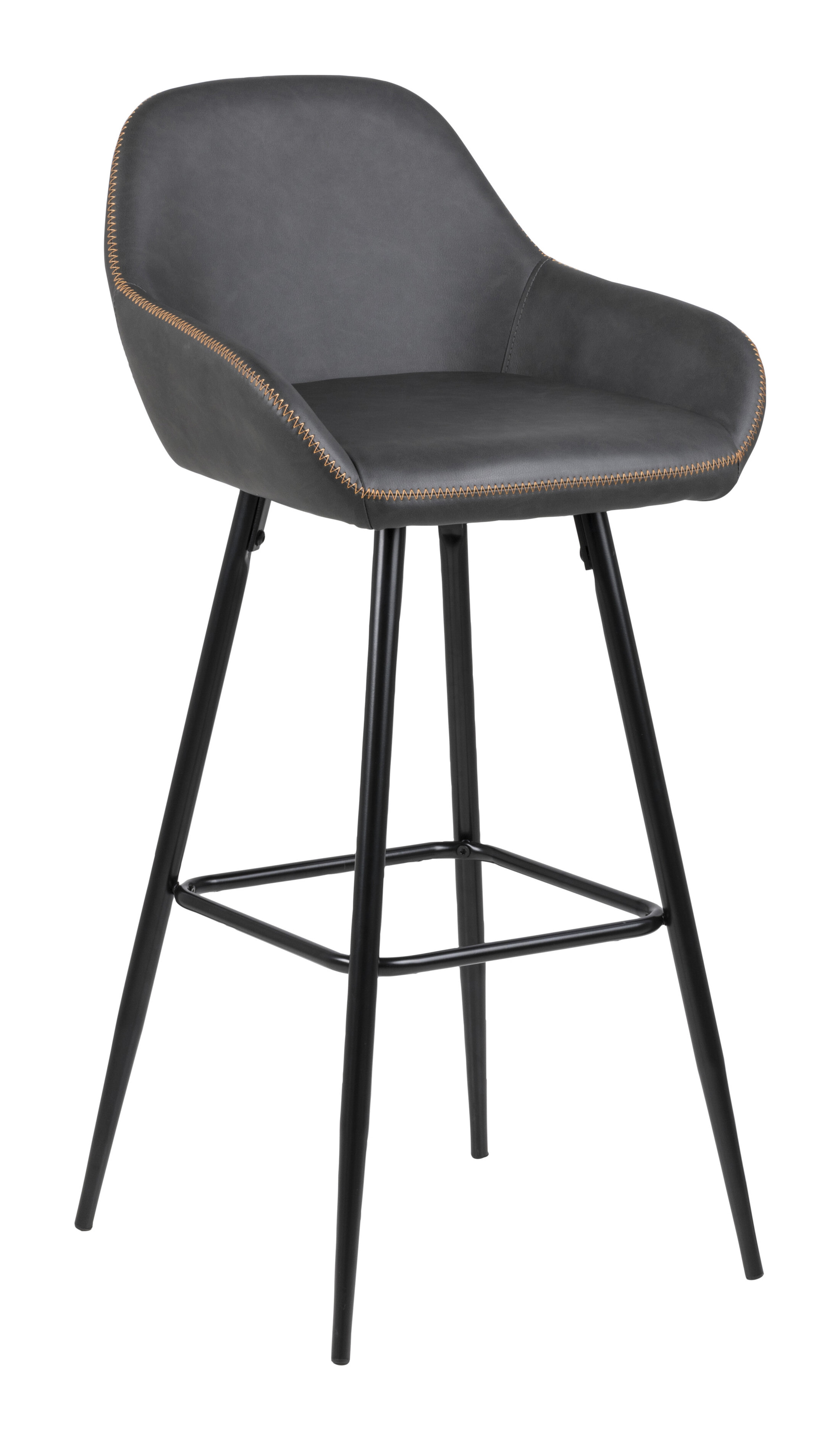 Bendt Barkruk 'Vilgot' (zithoogte 76,5cm), kleur antraciet