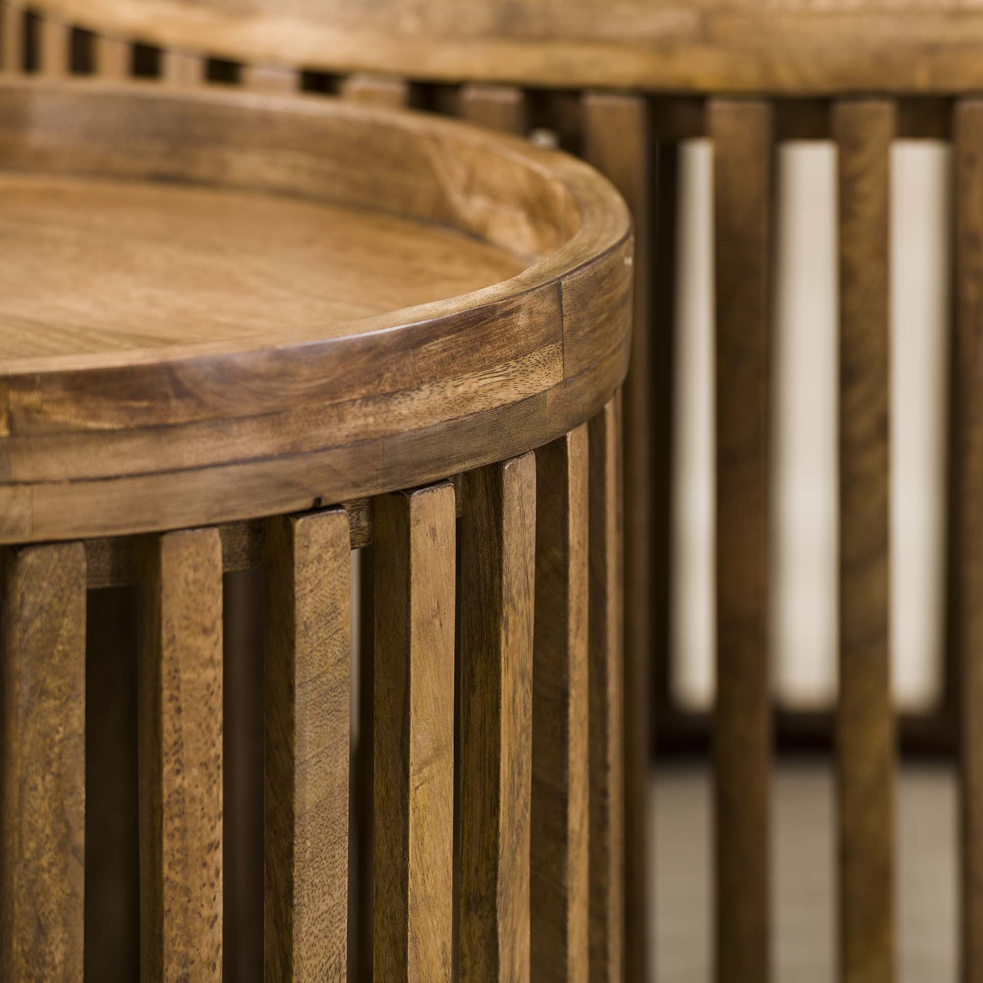 Salontafel 'Twiggy' Mangohout, Set van 2 stuks