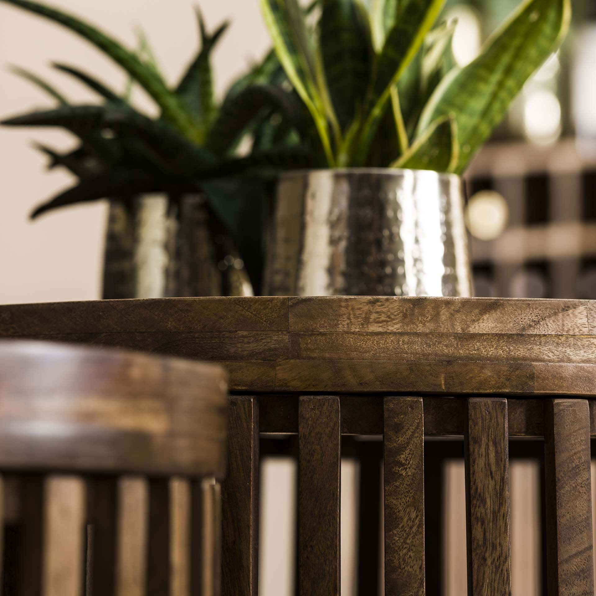 Salontafel 'Twiggy' Mangohout, Set van 2 stuks