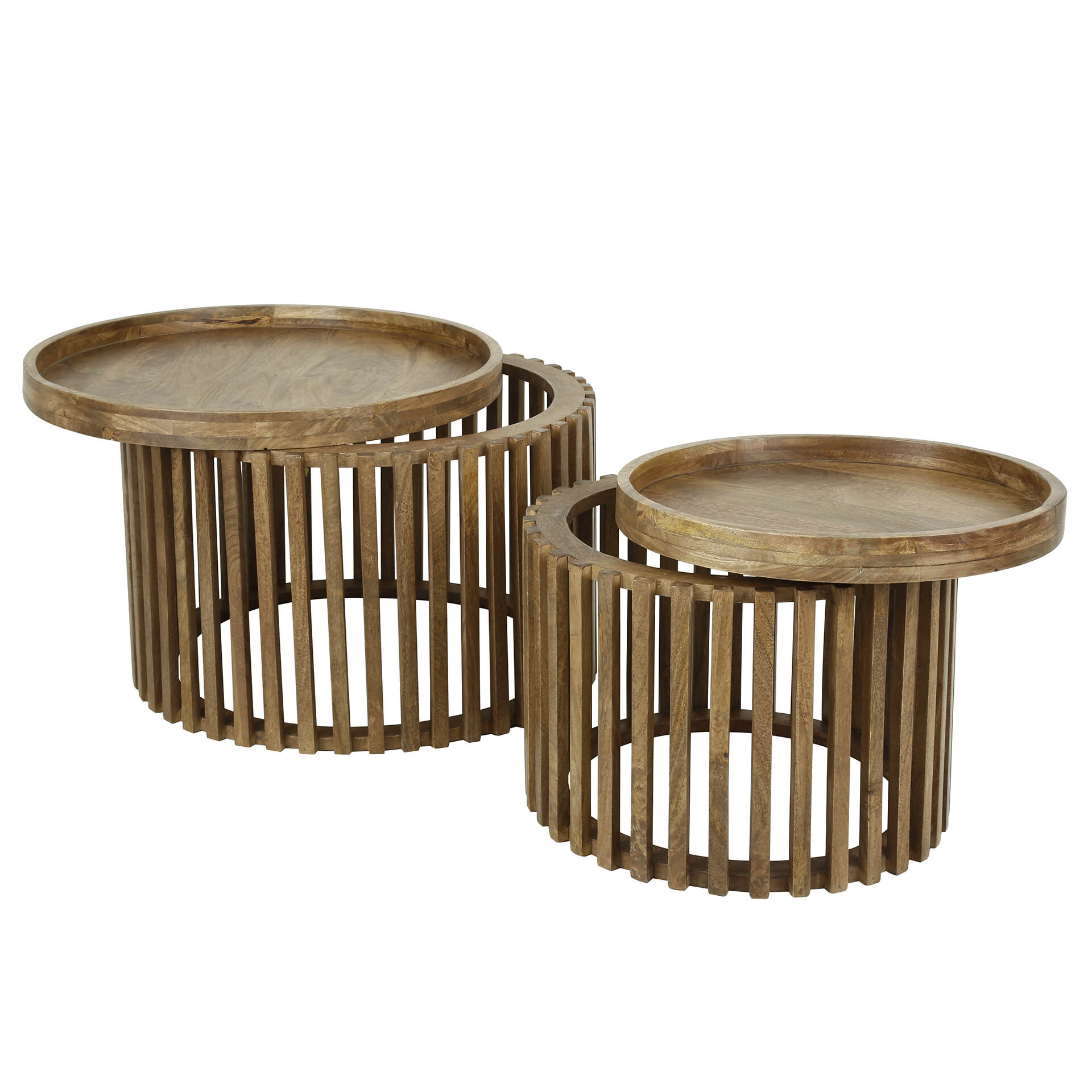 Salontafel 'Twiggy' Mangohout, Set van 2 stuks