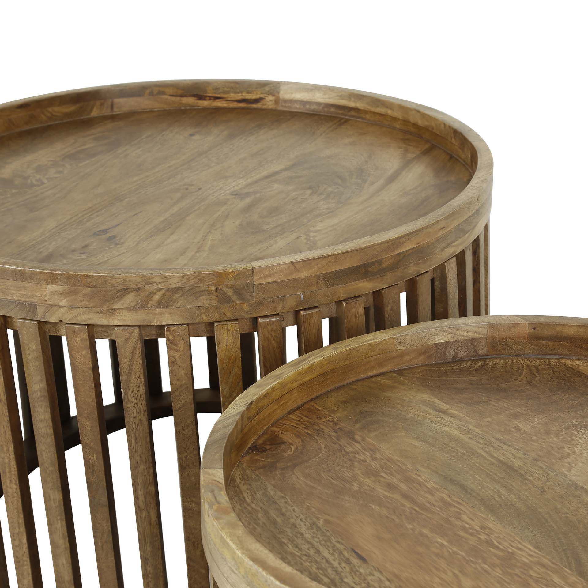 Salontafel 'Twiggy' Mangohout, Set van 2 stuks