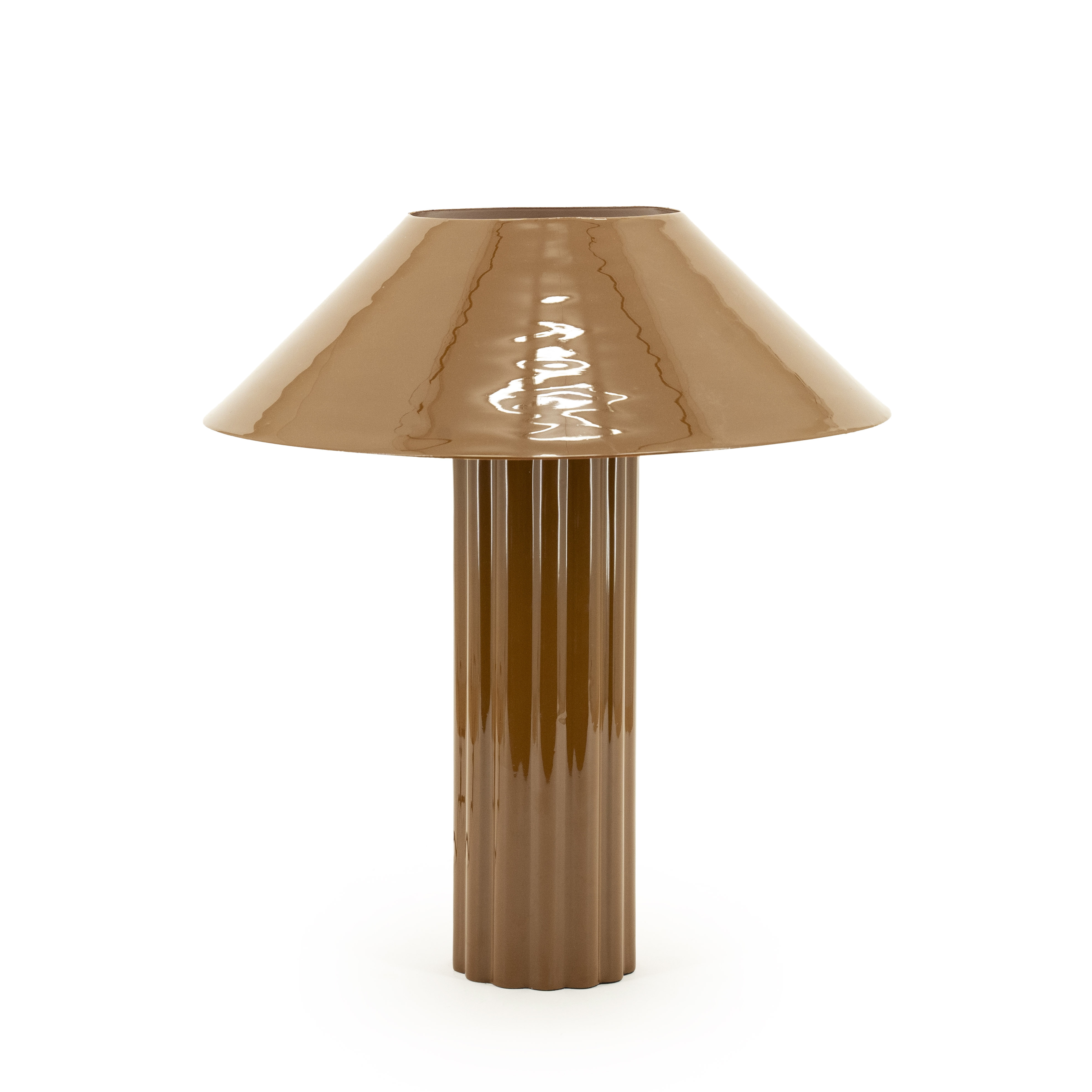 By-Boo Tafellamp 'Pallas' 44cm hoog, kleur Mosterdgeel