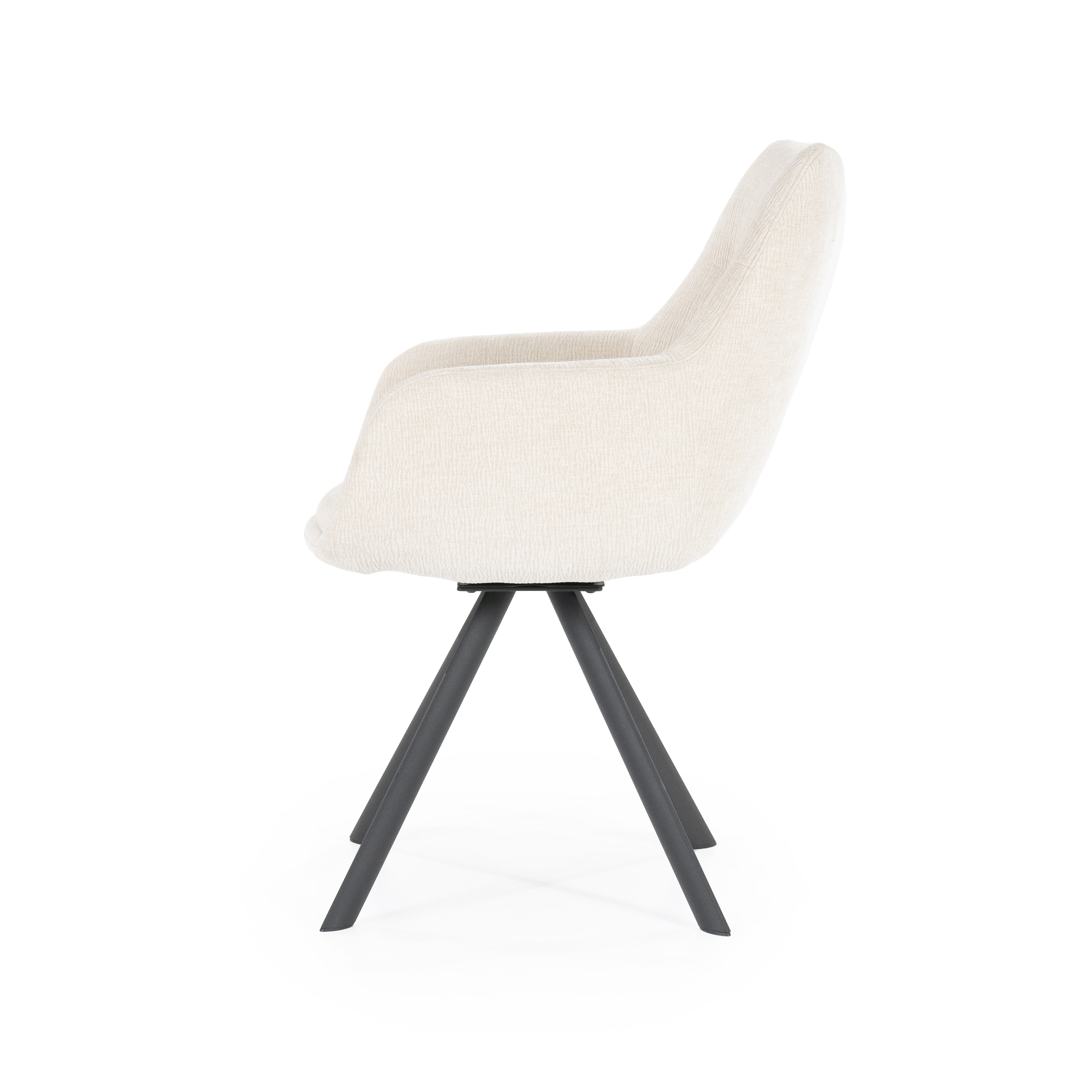 By-Boo Draaibare Eetkamerstoel 'Bliss' Met armleuning, kleur Beige