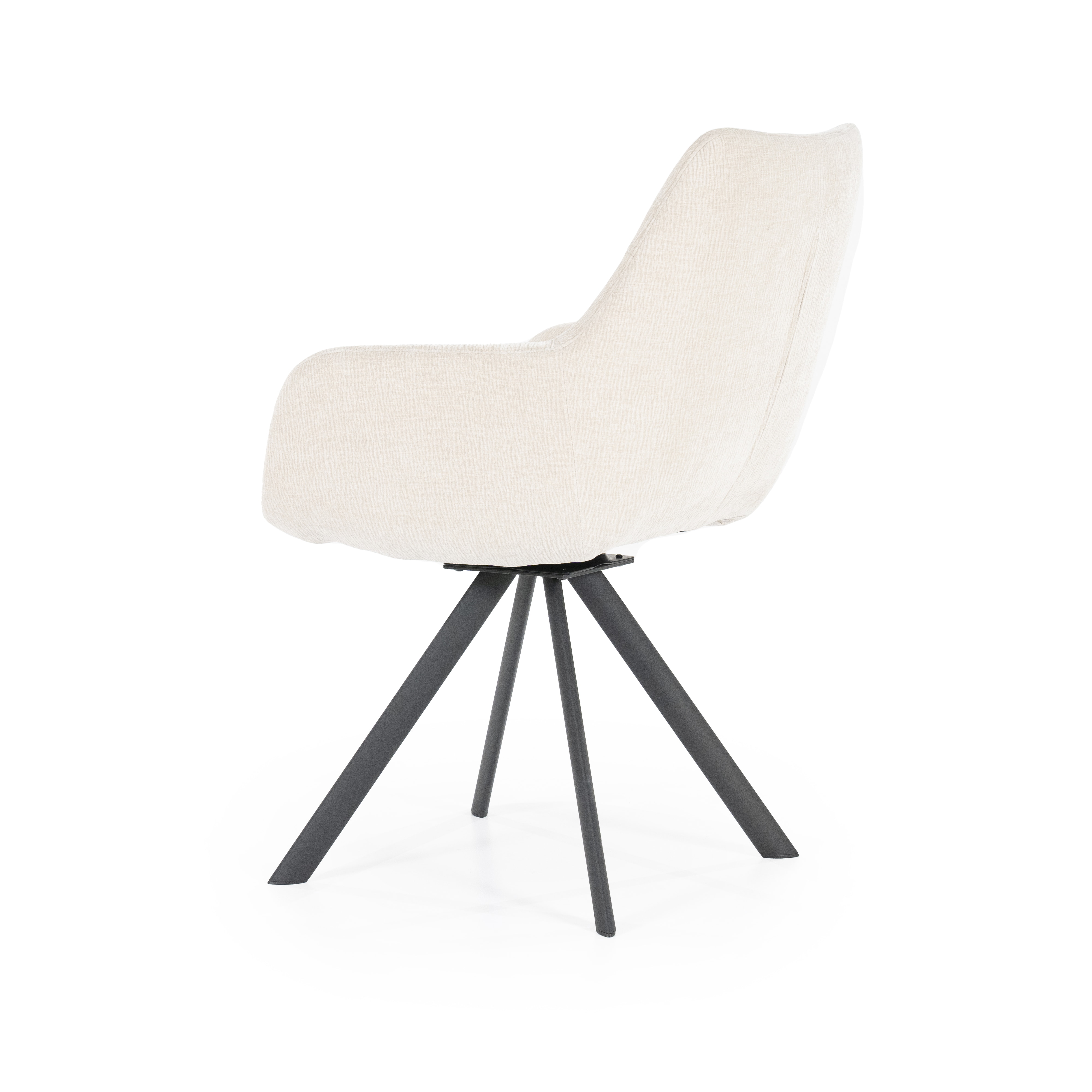 By-Boo Draaibare Eetkamerstoel 'Bliss' Met armleuning, kleur Beige