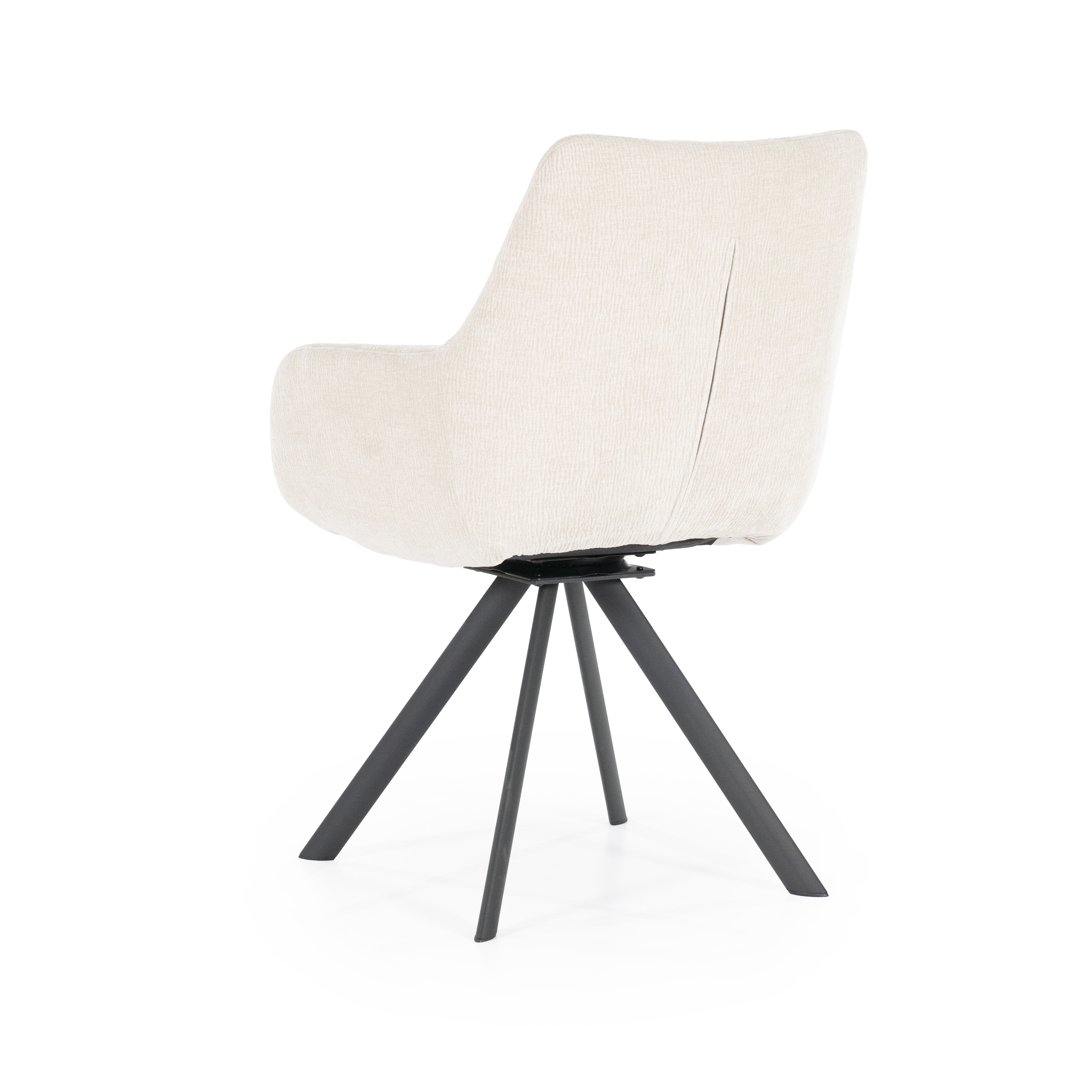 By-Boo Draaibare Eetkamerstoel 'Bliss' Met armleuning, kleur Beige
