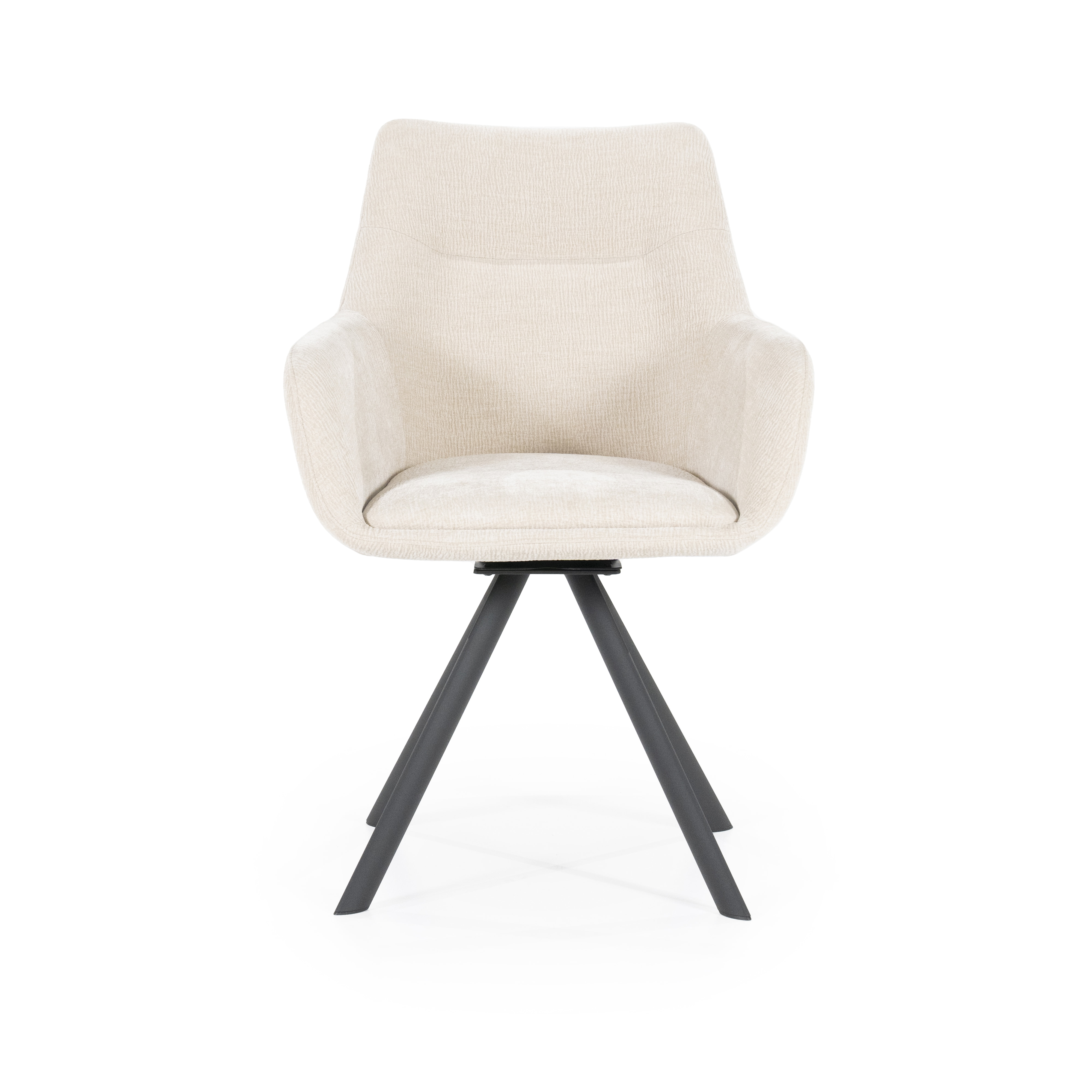 By-Boo Draaibare Eetkamerstoel 'Bliss' Met armleuning, kleur Beige