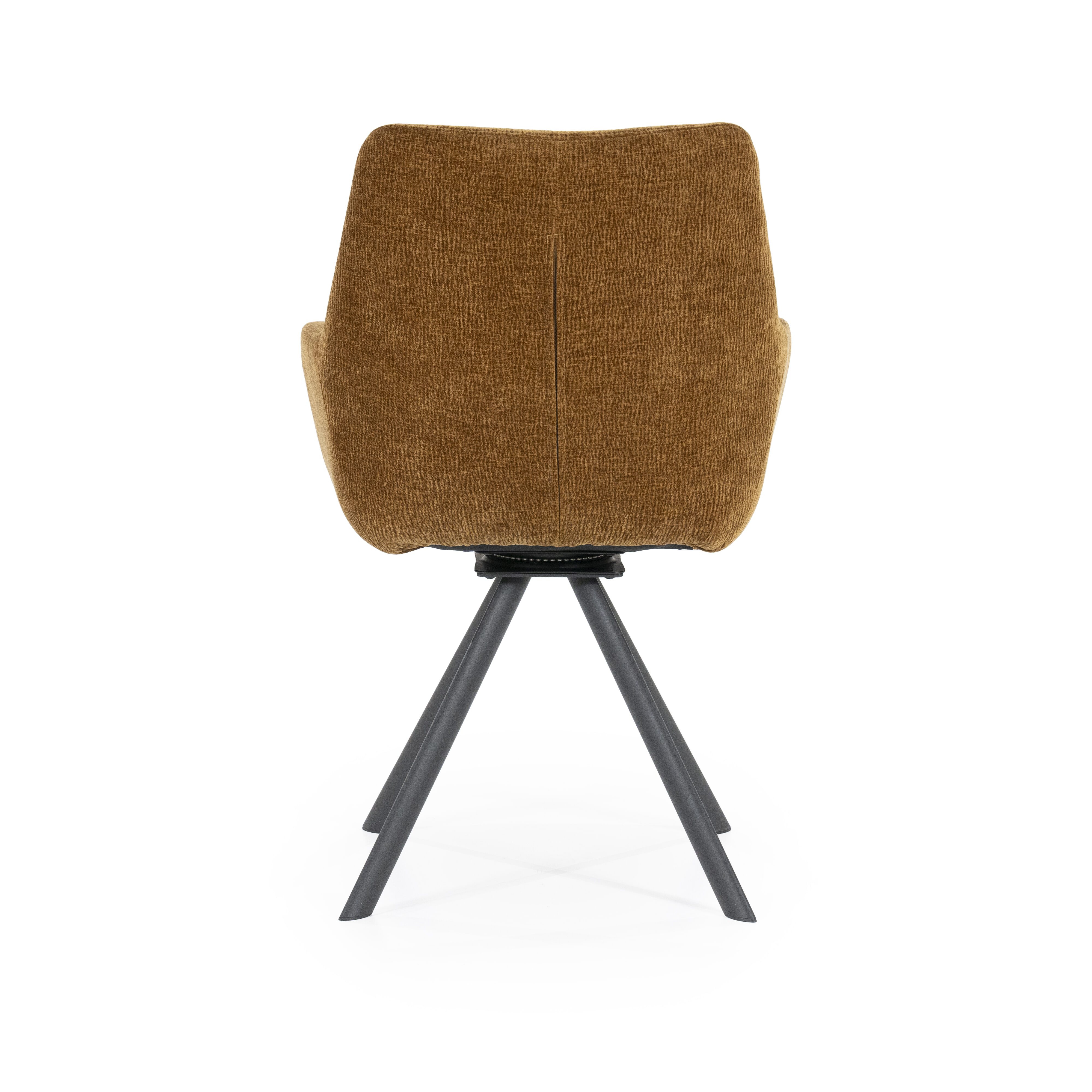 By-Boo Draaibare Eetkamerstoel 'Bliss' Met armleuning, kleur Mosterdgeel