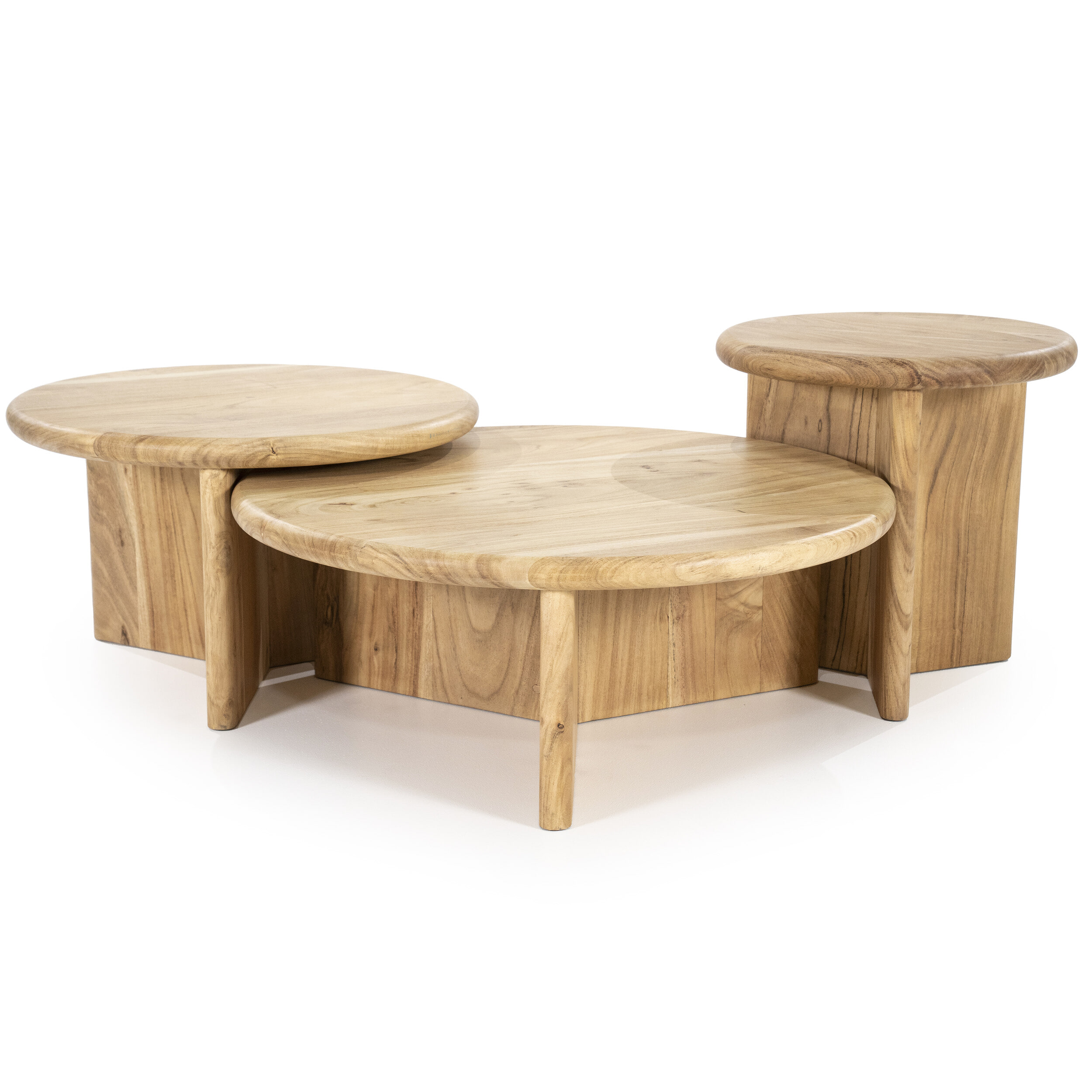 By-Boo Salontafel 'Leoti' Acaciahout, 80cm, kleur Naturel