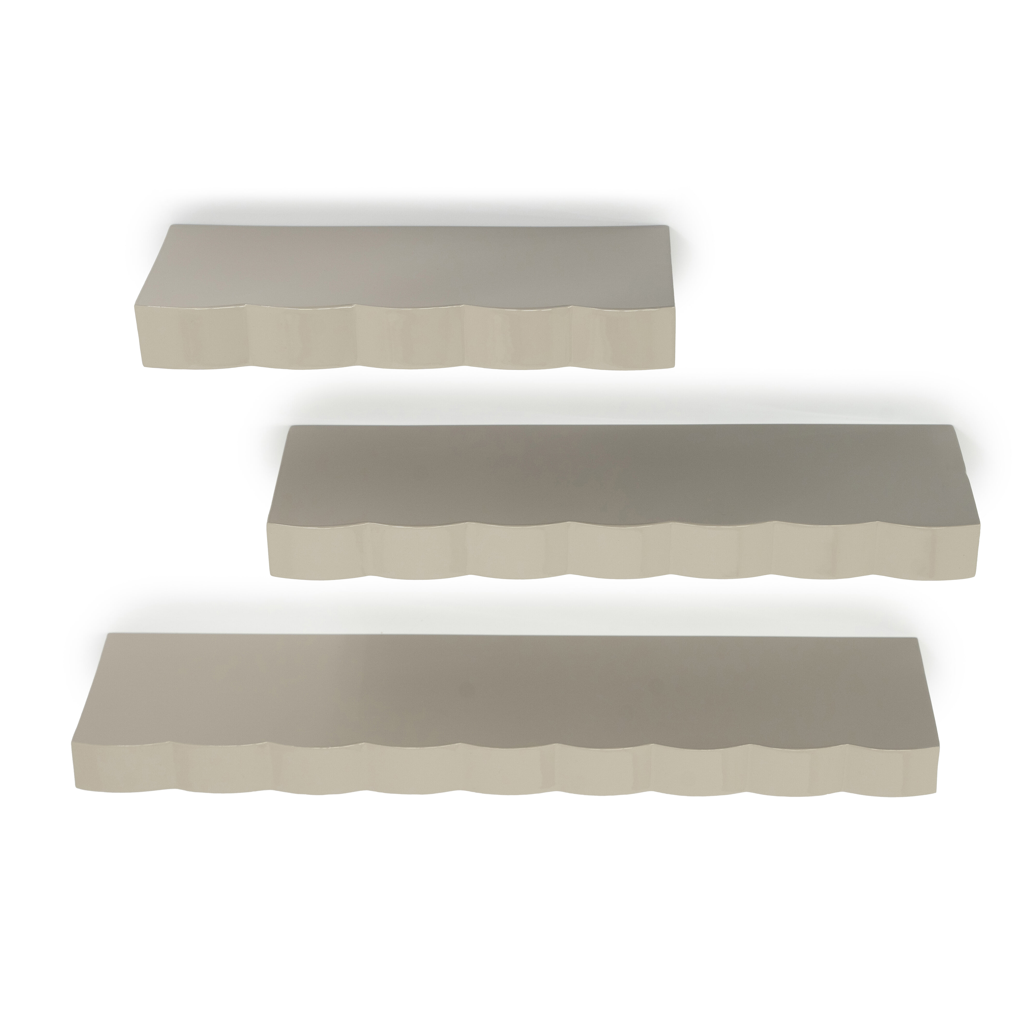 By-Boo Wandplank Prinz Set van 3 stuks - Taupe