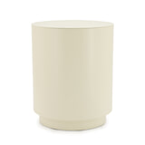 By-Boo Ronde Bijzettafel 'Mesita' 37cm metaal, kleur Beige