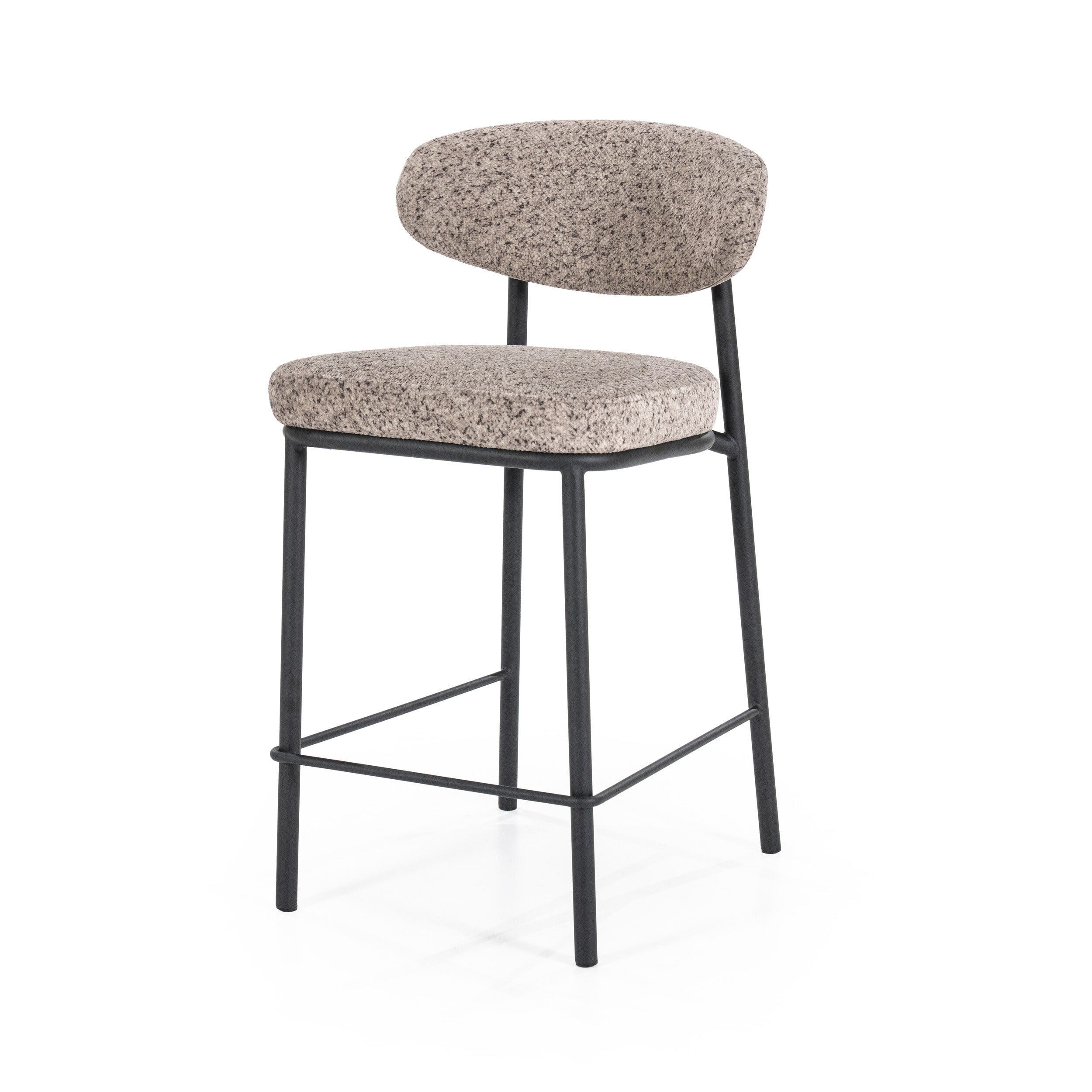 By-Boo Barkruk 'Jari' kleur Taupe (zithoogte 66cm)