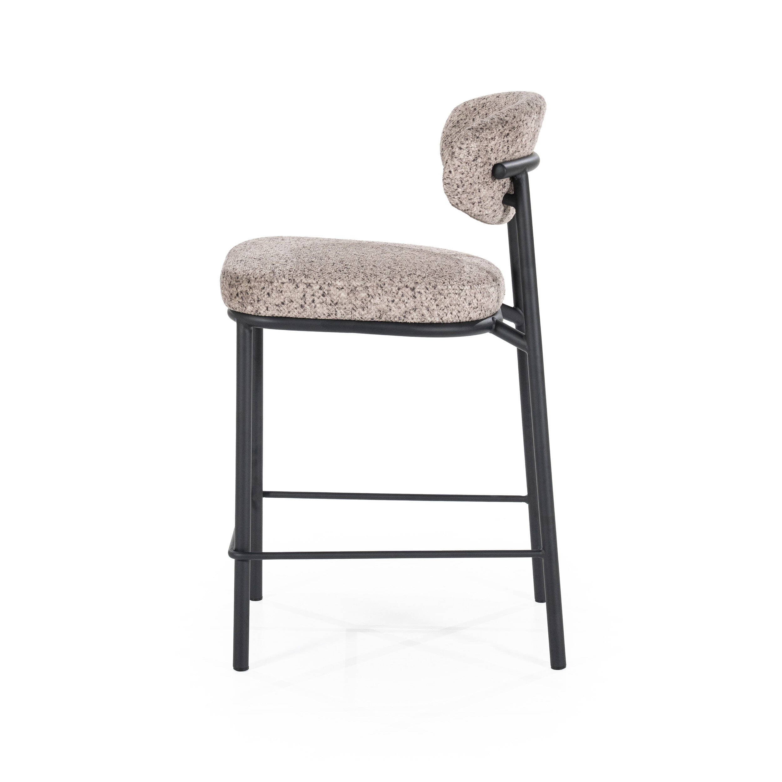 By-Boo Barkruk 'Jari' kleur Taupe (zithoogte 66cm)