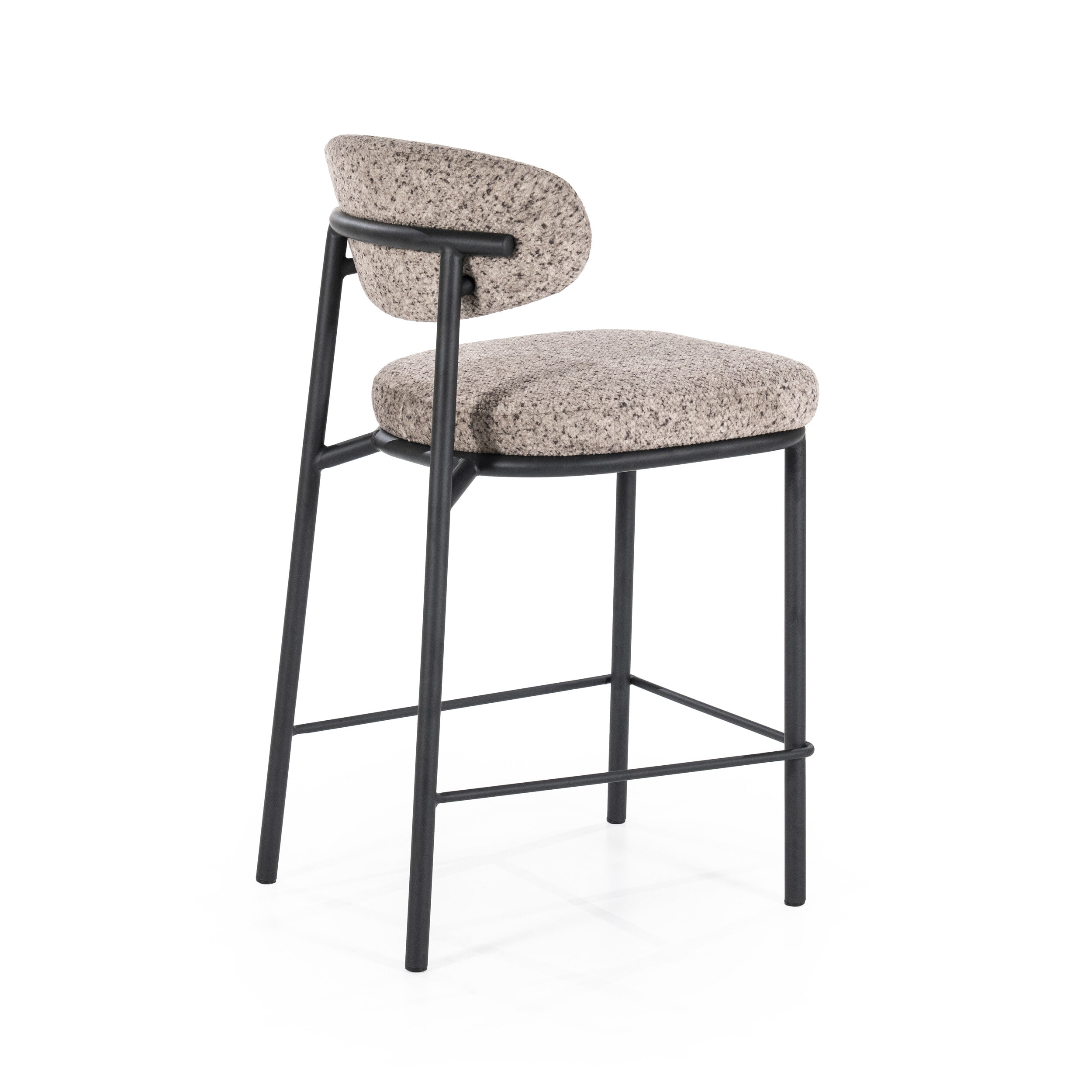 By-Boo Barkruk 'Jari' kleur Taupe (zithoogte 66cm)