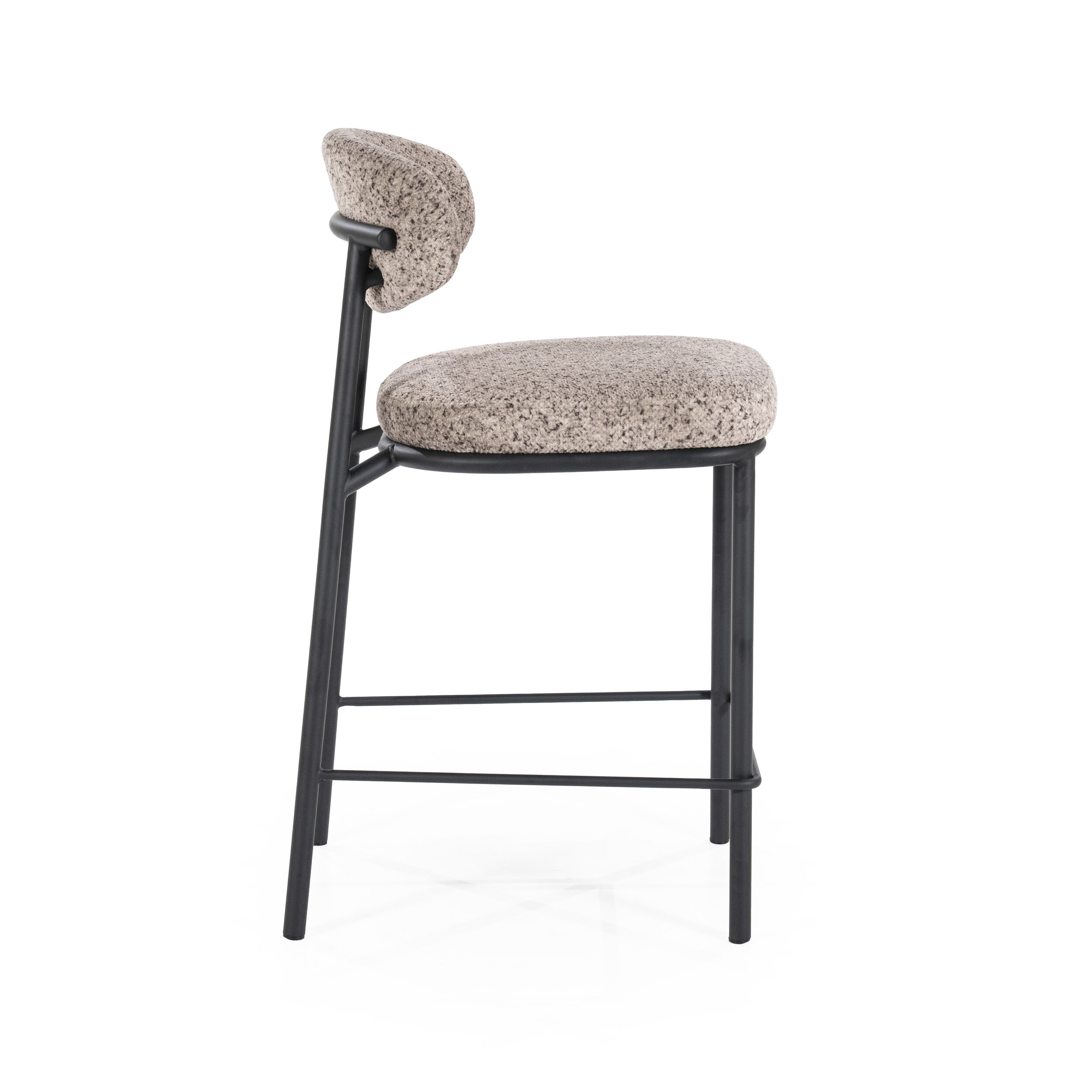 By-Boo Barkruk 'Jari' kleur Taupe (zithoogte 66cm)