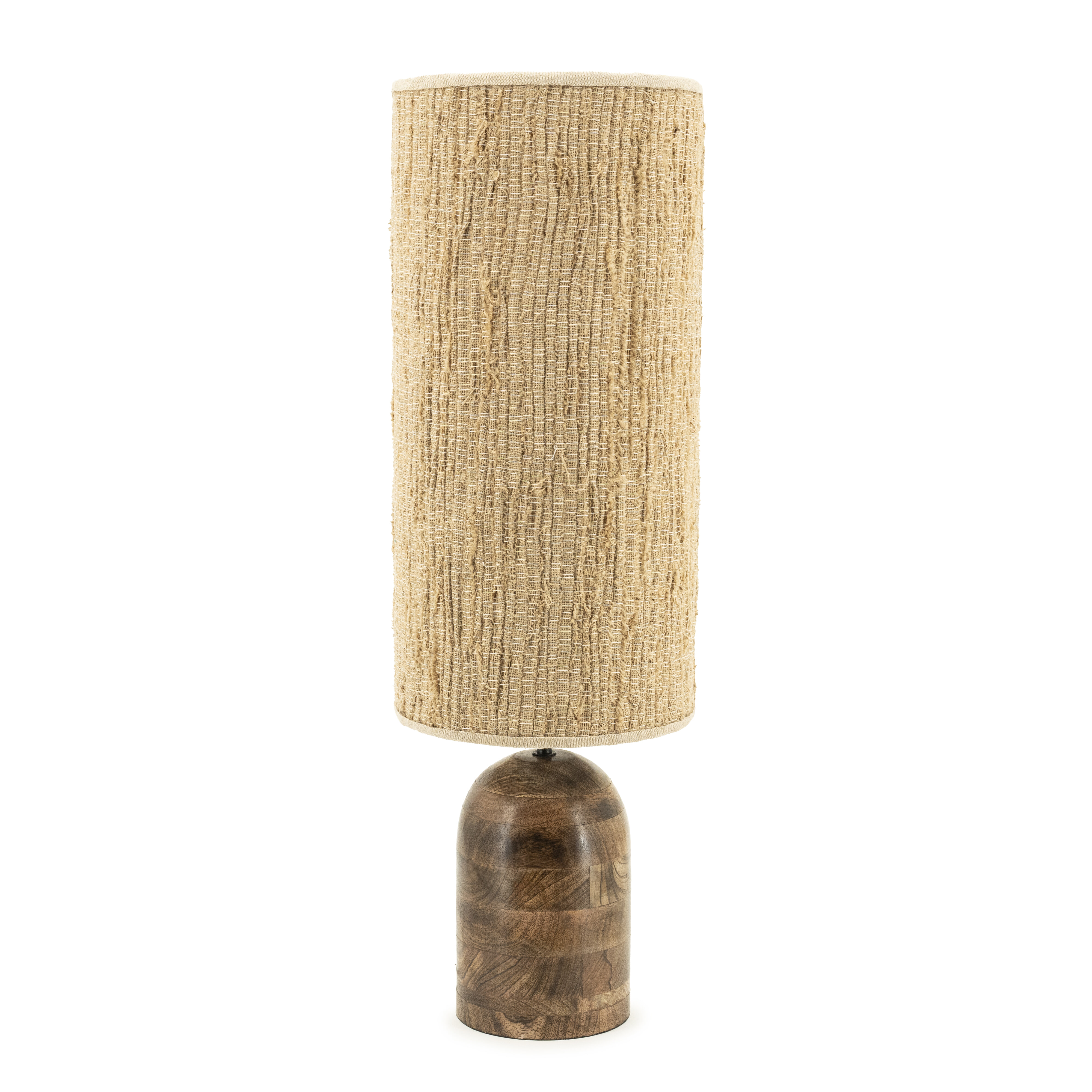 By-Boo Tafellamp Gadja Hout en Jute, 78cm - Natuurlijk