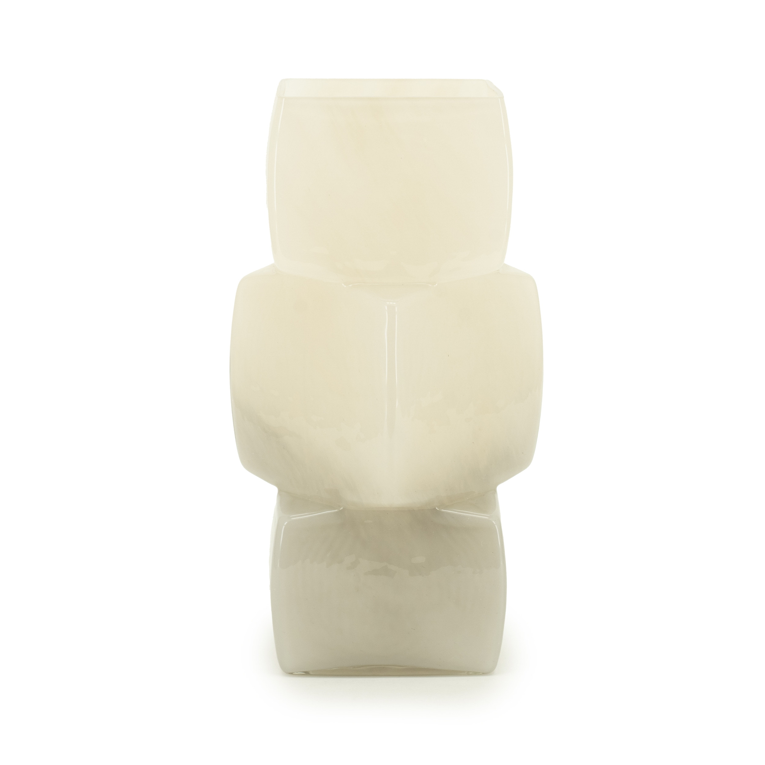 By-Boo Vaas 'Batu' Mondgeblazen glas, kleur Beige