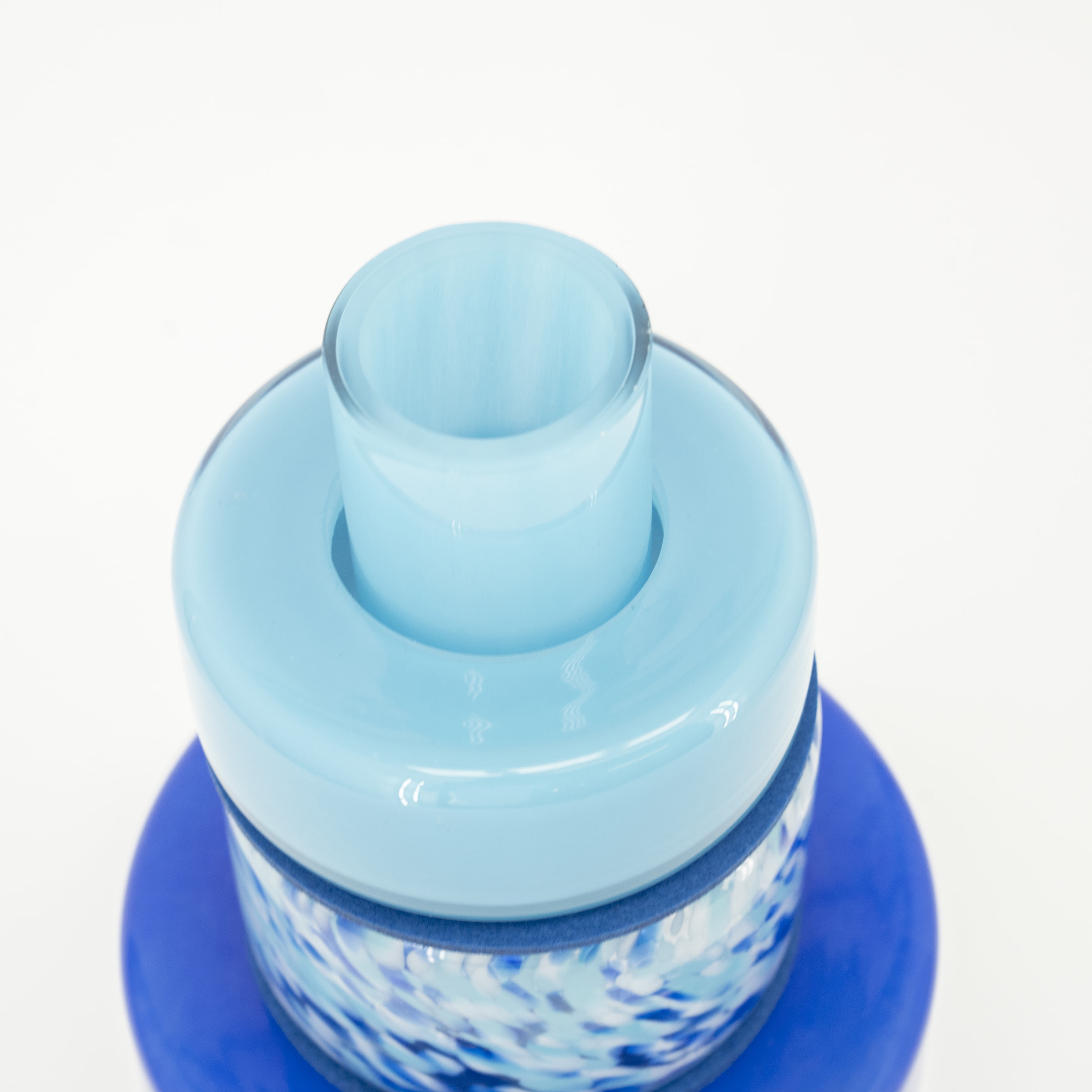 By-Boo Vaas 'Golas' Mondgeblazen glas, kleur Blauw