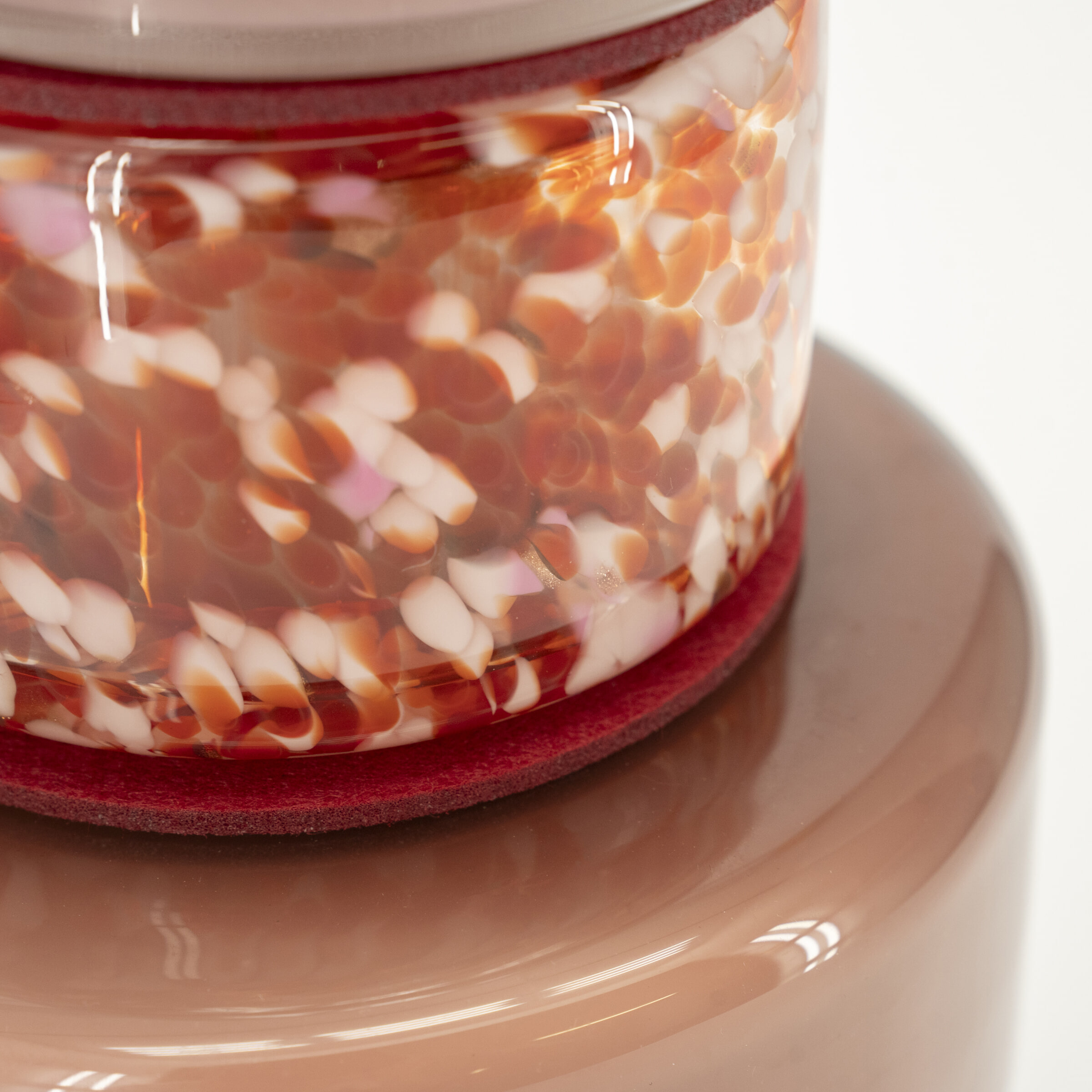 By-Boo Vaas 'Golas' Mondgeblazen glas, kleur Burgundy